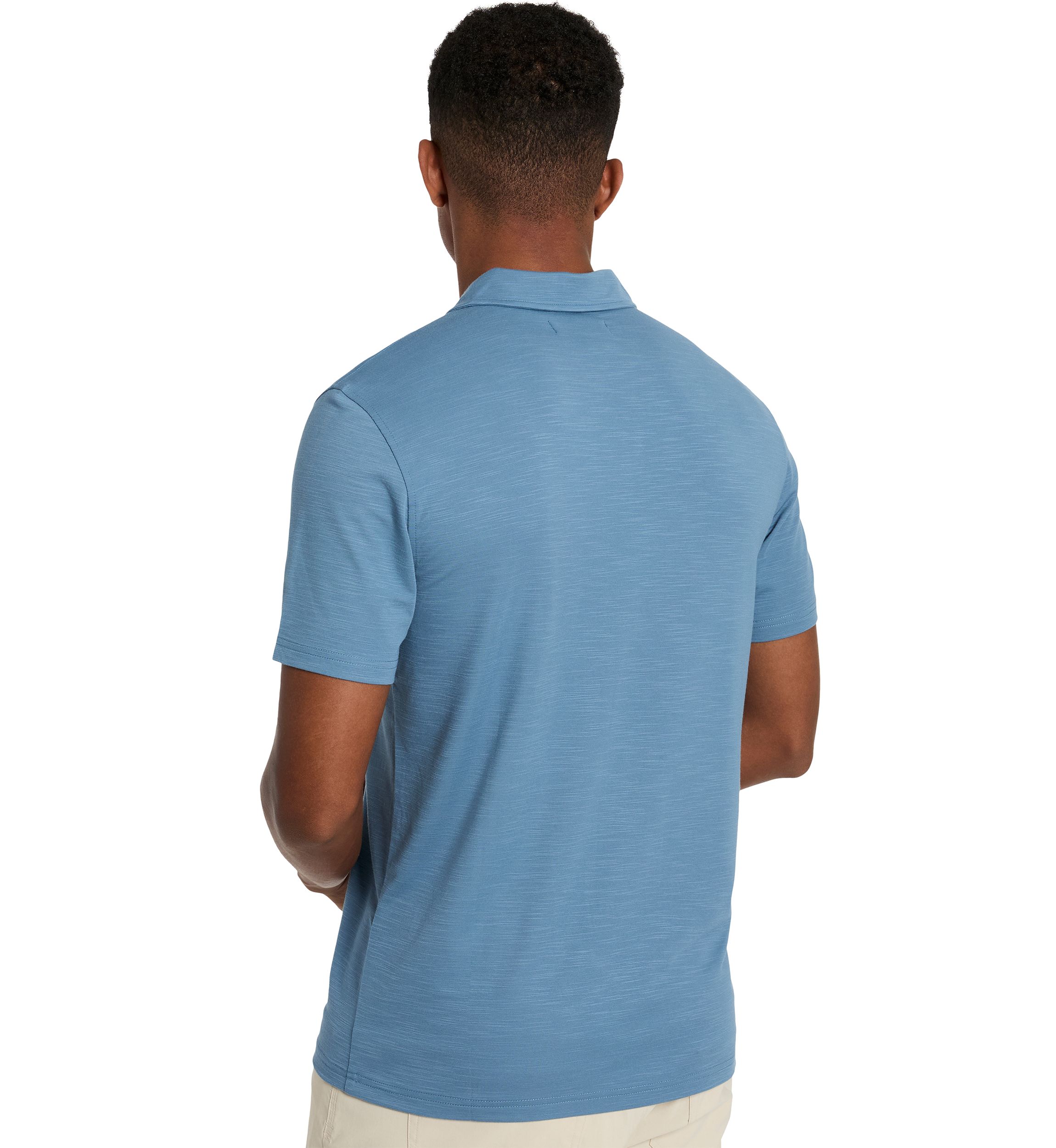 Mens Short Sleeve Johnny Collar Polo Shirt