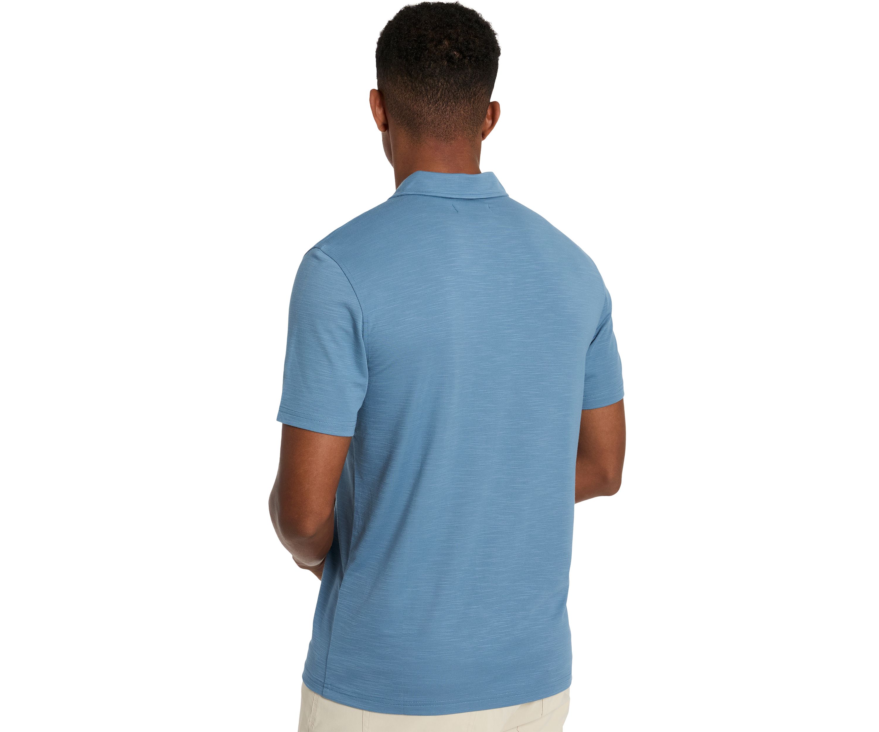 Mens Short Sleeve Johnny Collar Polo Shirt