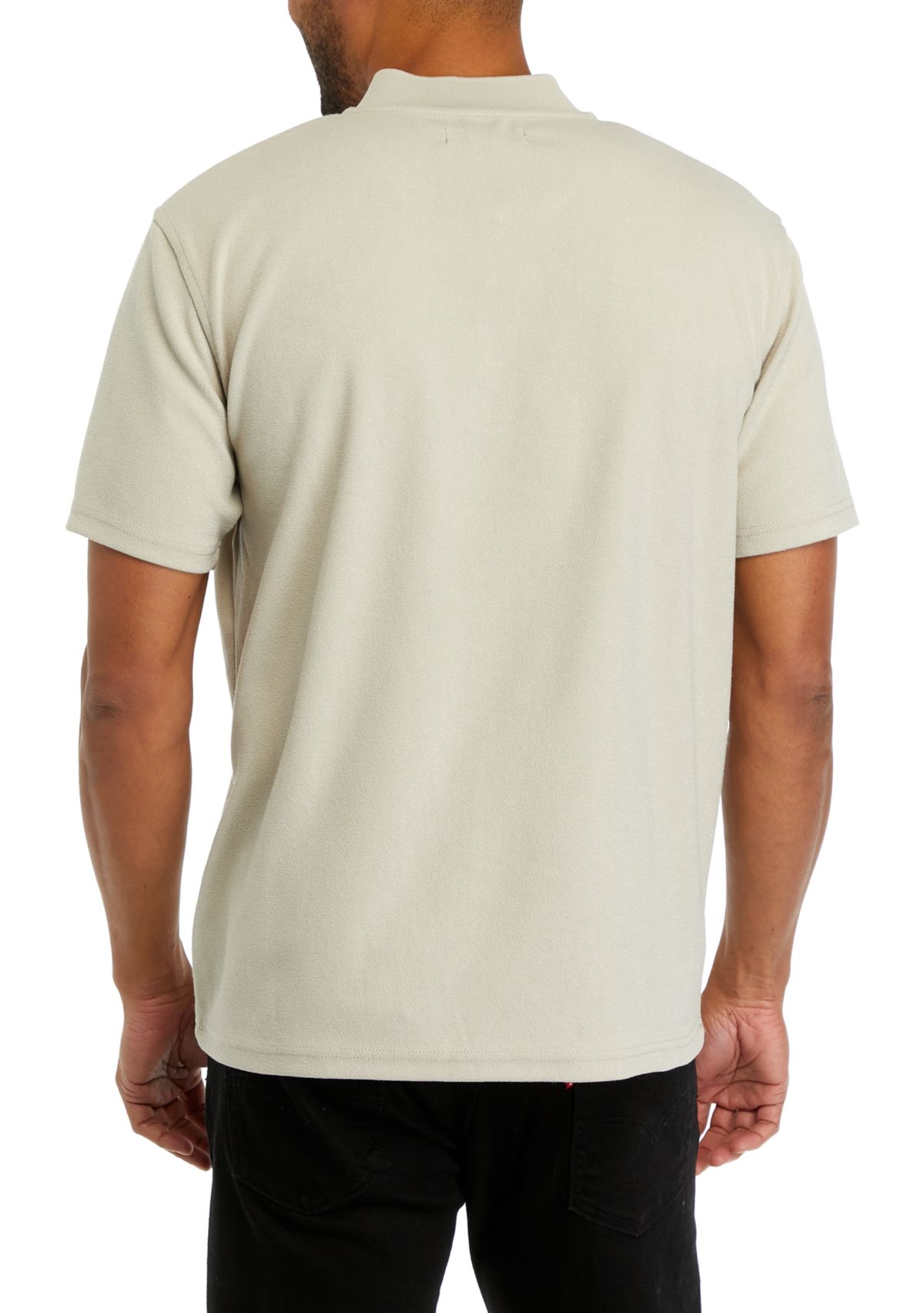 Mens Sport Solid Henley T-Shirt