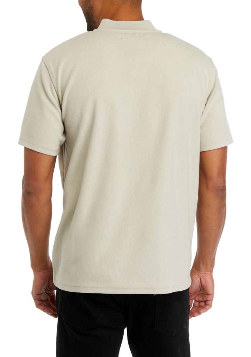 Mens Sport Solid Henley T-Shirt