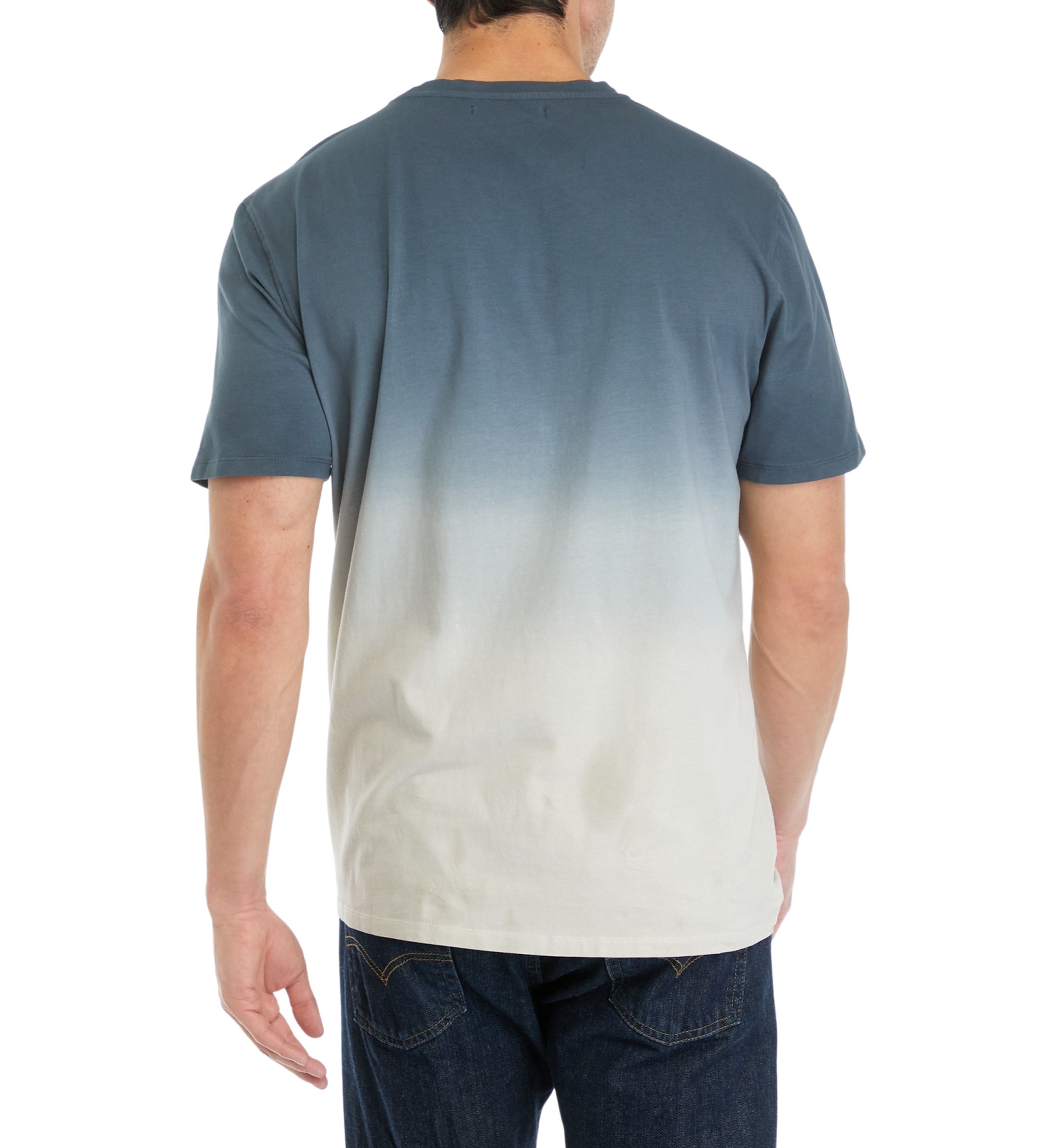 Mens Dip Dyed Classic Crew Neck T-Shirt