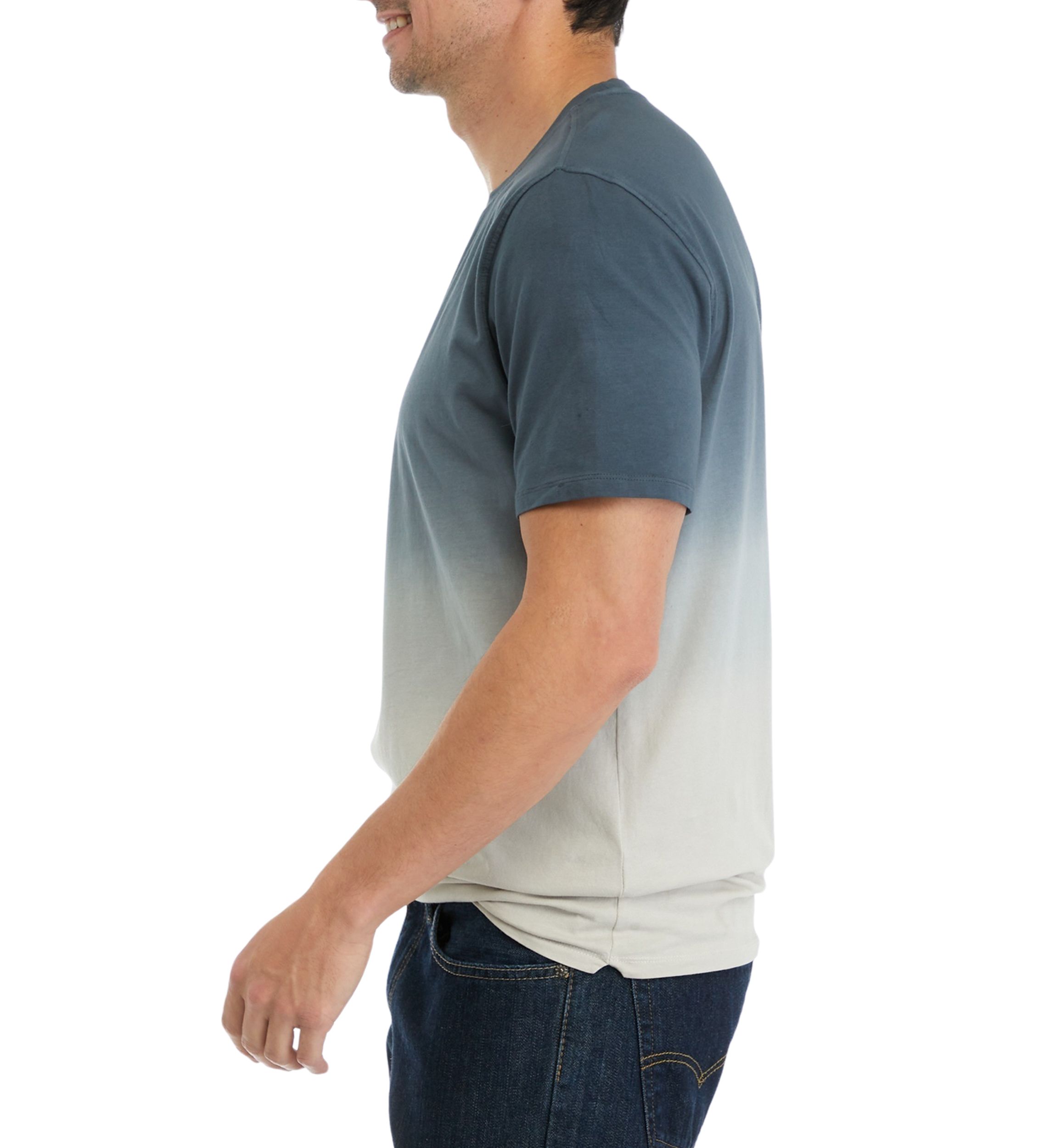 Mens Dip Dyed Classic Crew Neck T-Shirt