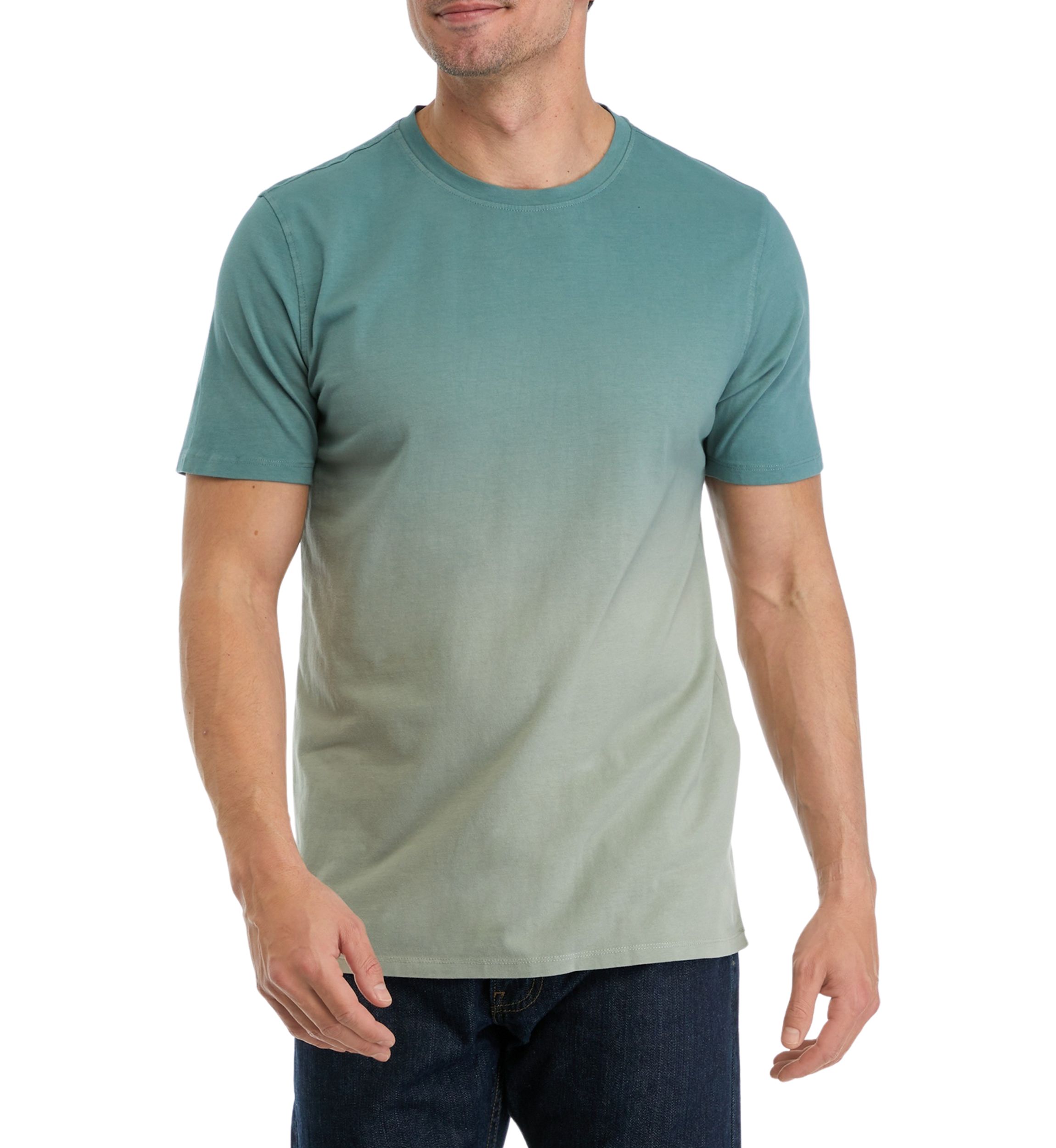 Mens Dip Dyed Classic Crew Neck T-Shirt