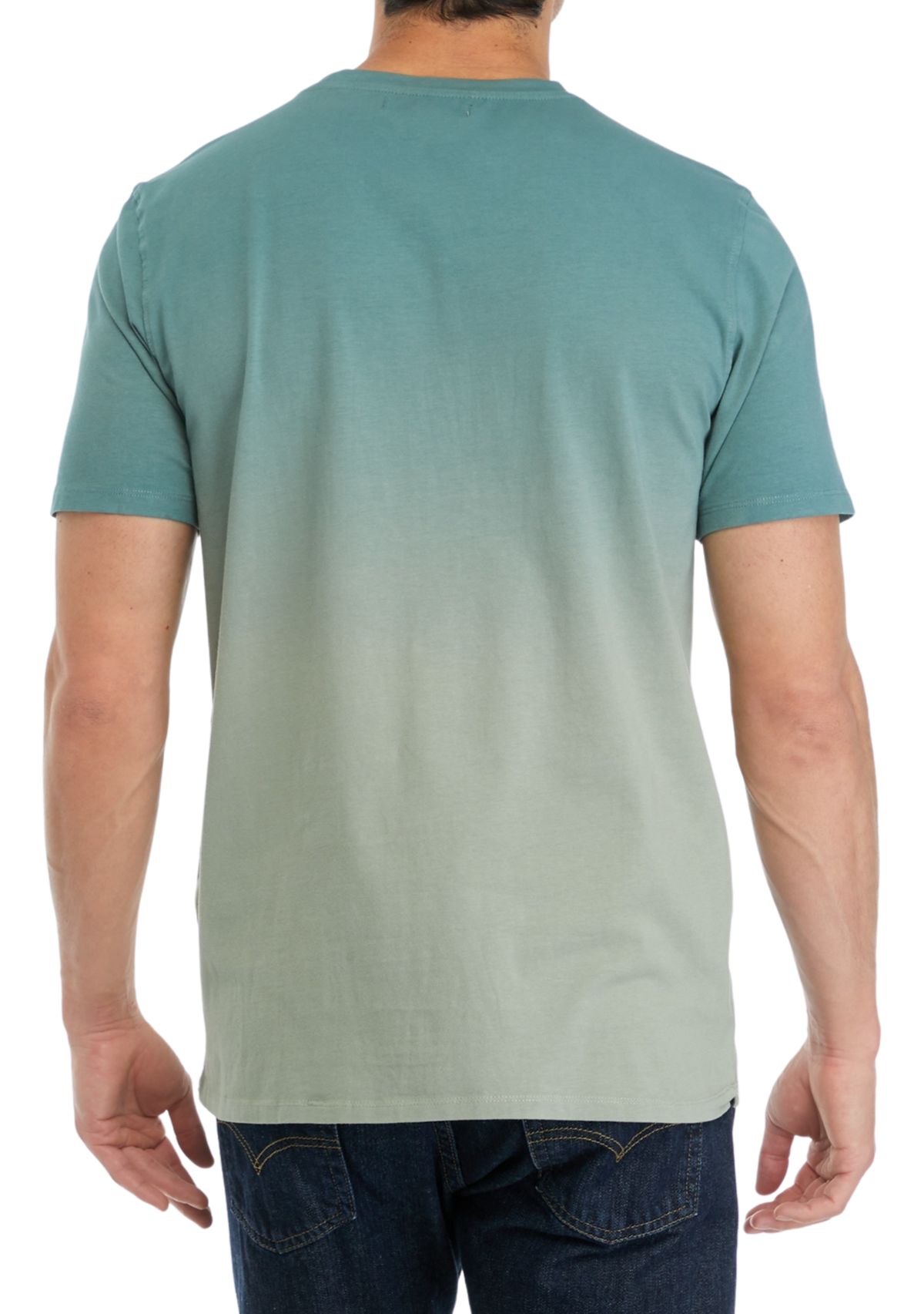 Mens Dip Dyed Classic Crew Neck T-Shirt