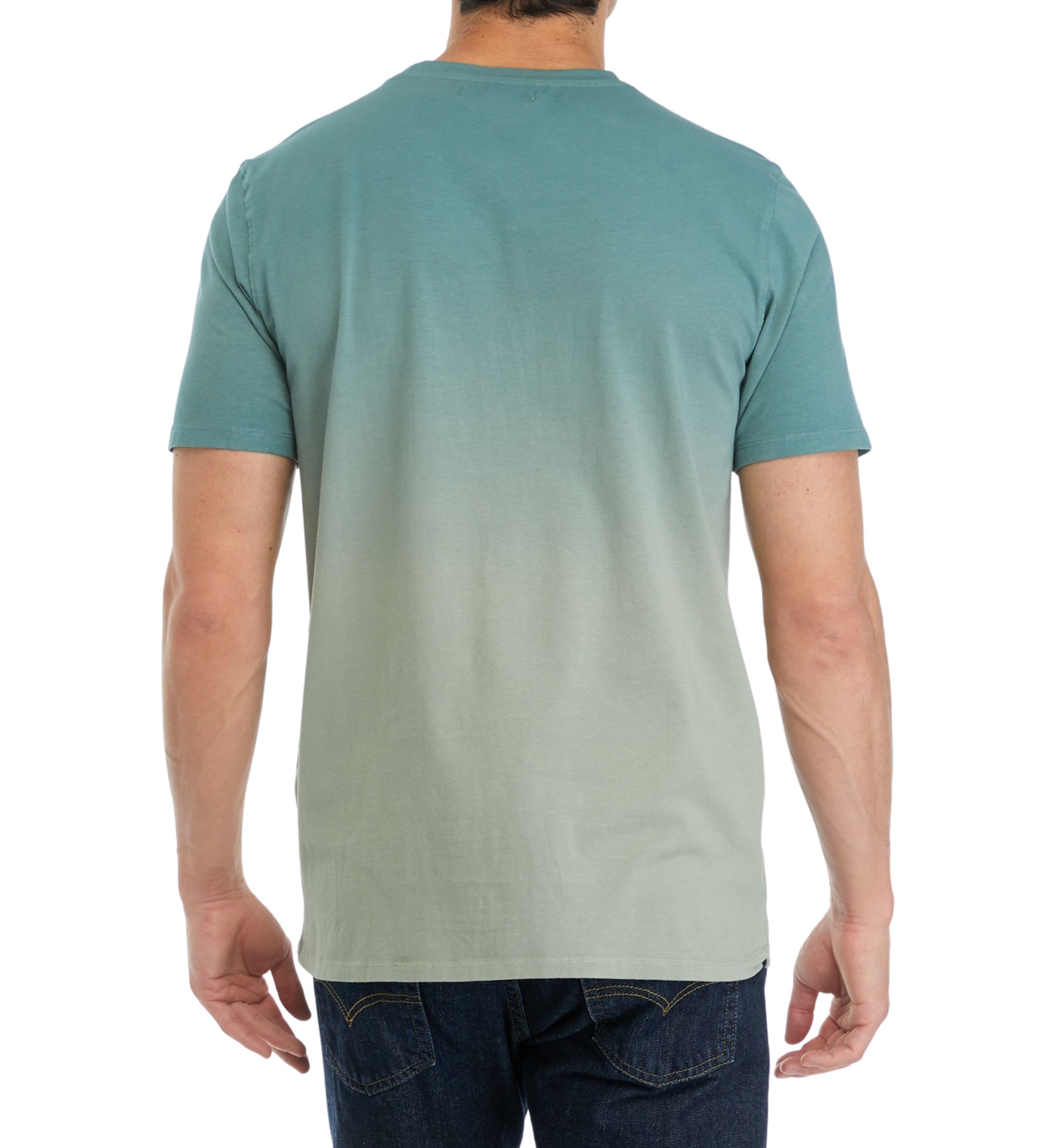 Mens Dip Dyed Classic Crew Neck T-Shirt