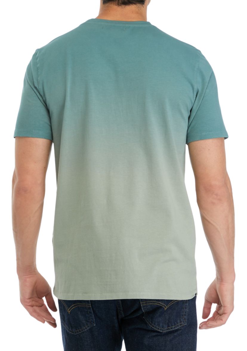 Mens Dip Dyed Classic Crew Neck T-Shirt