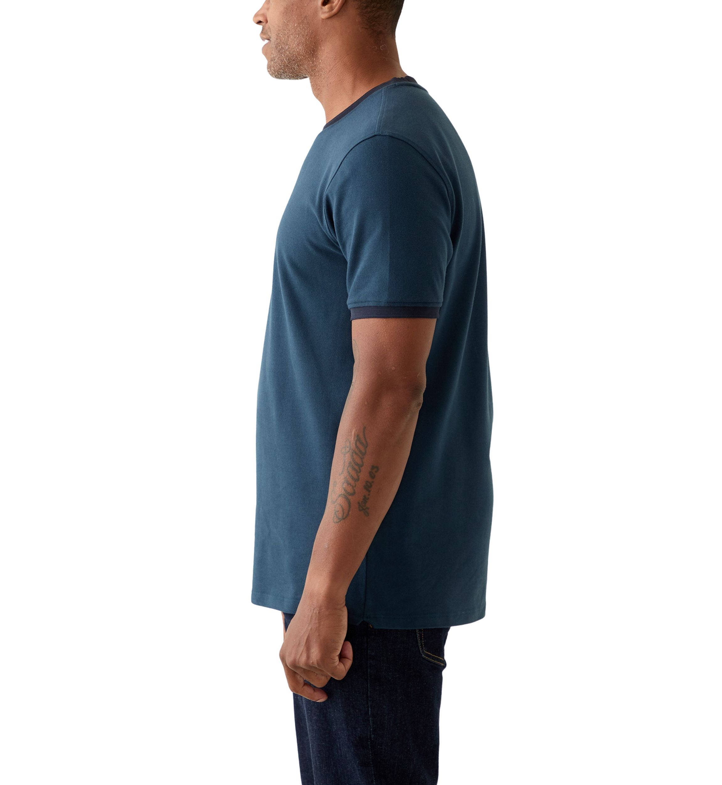 Mens Sport Classic Trim Crew Neck T-Shirt
