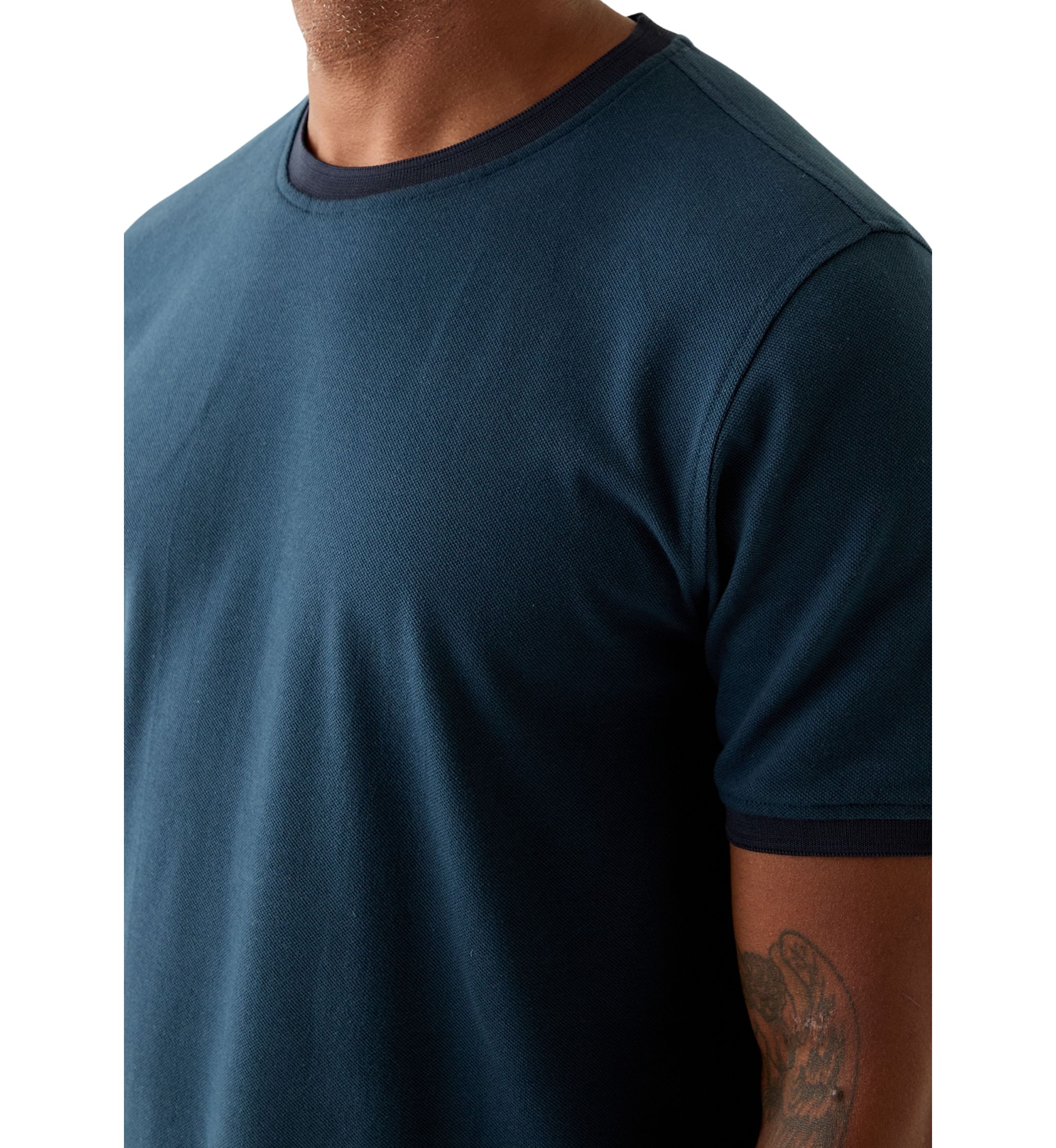 Mens Sport Classic Trim Crew Neck T-Shirt