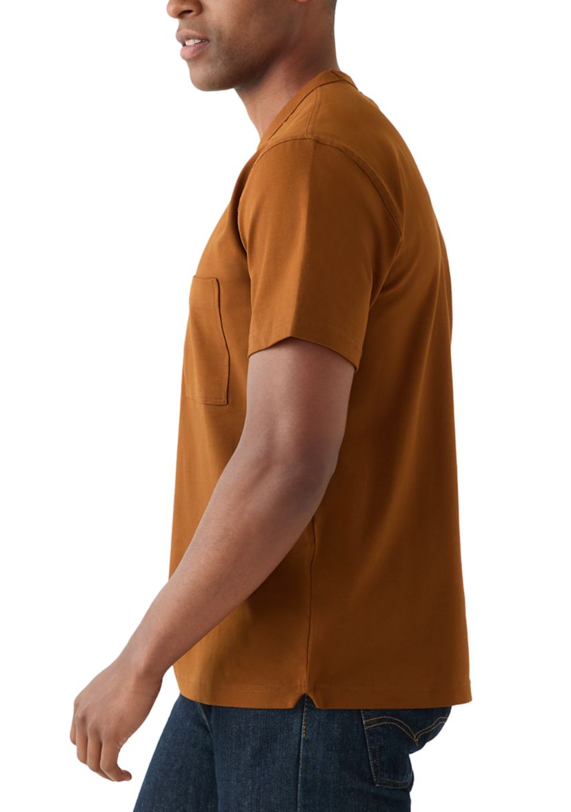 Sport Brown Solid Classic Crewneck Tee