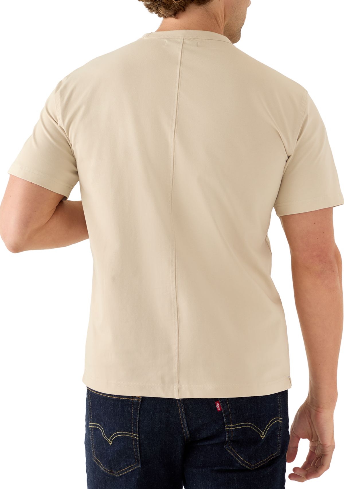 Sport Offwhite Solid Classic Crewneck Tee