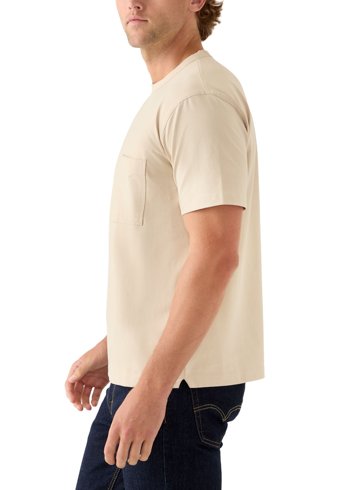 Sport Offwhite Solid Classic Crewneck Tee