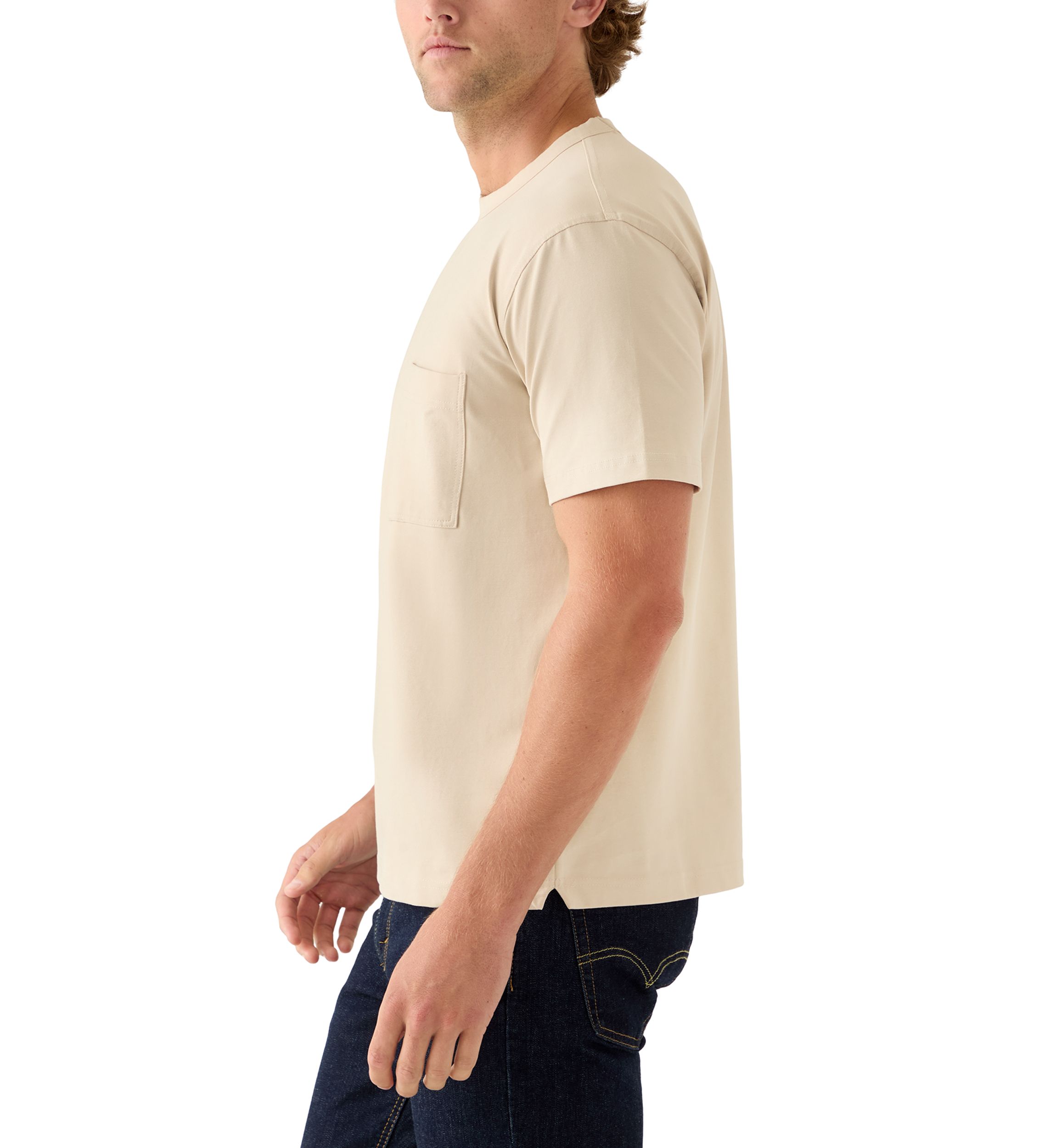 Sport Offwhite Solid Classic Crewneck Tee