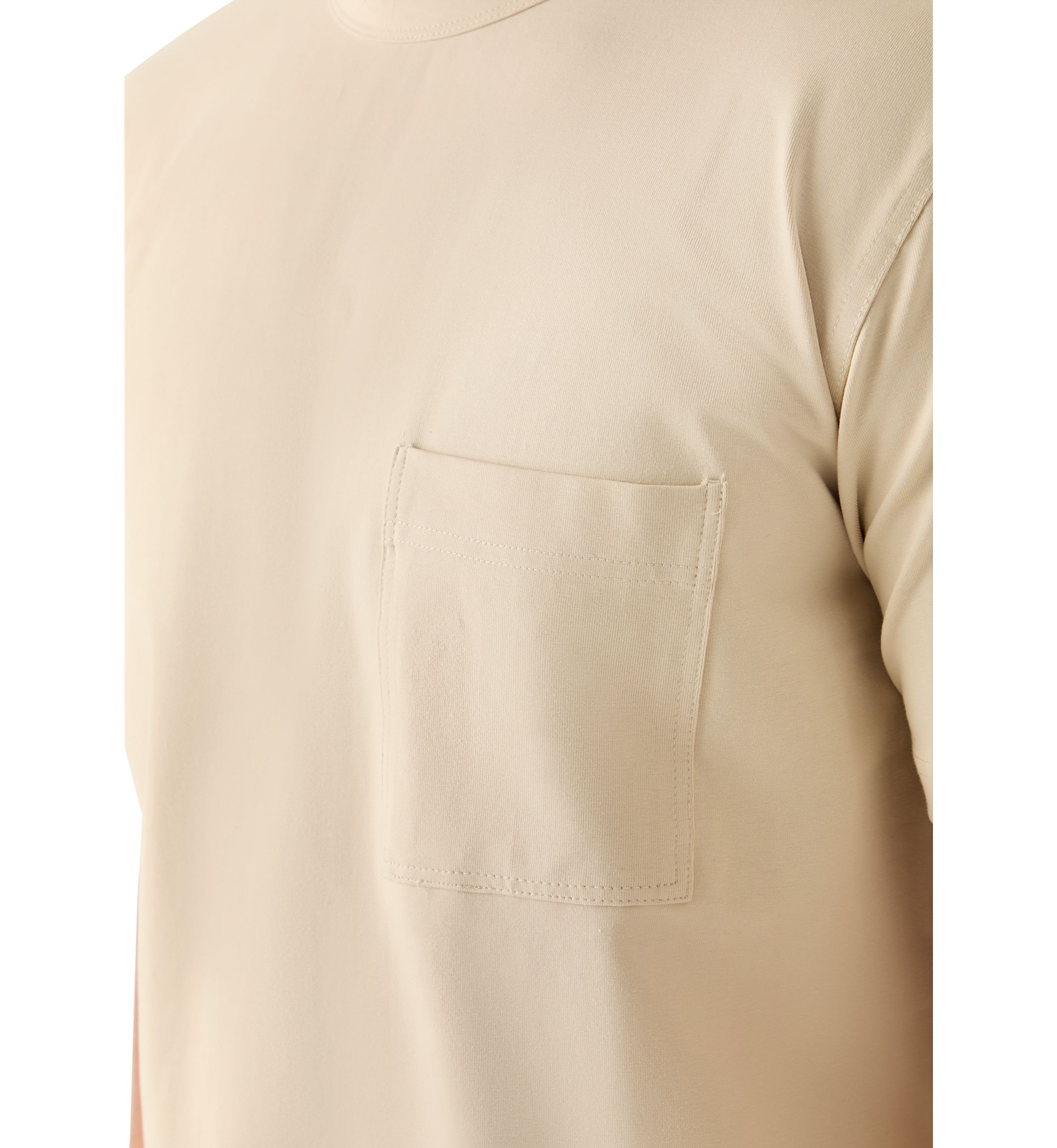 Sport Offwhite Solid Classic Crewneck Tee