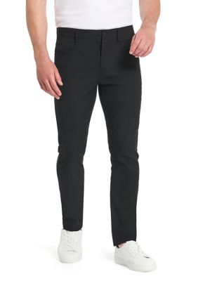 Kenneth Cole Men's 5 Pocket Slim Pants, Black, 33 x 32