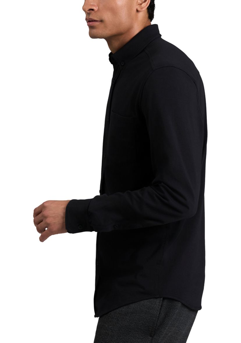 Mens Long Sleeve Knit Polo Shirt