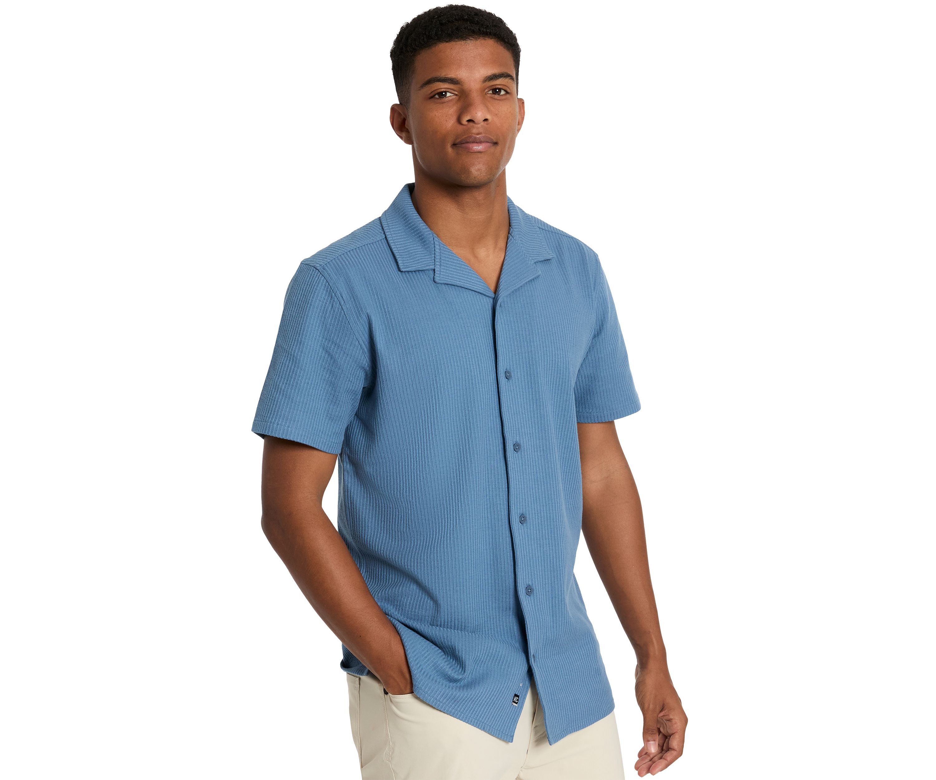 Mens Knit Camp Shirt