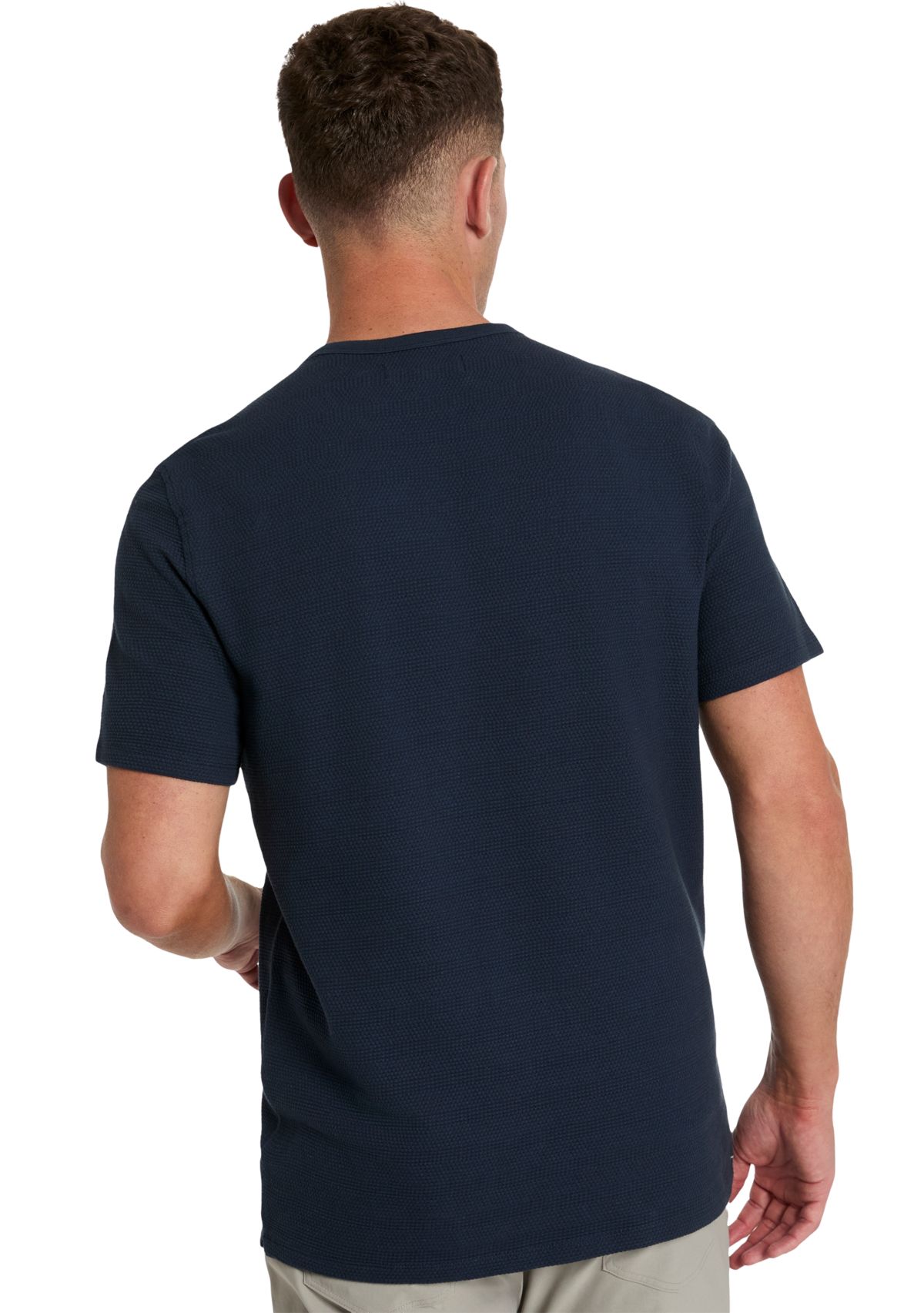 Sport Navy Solid Classic Crew Neck T-Shirt 