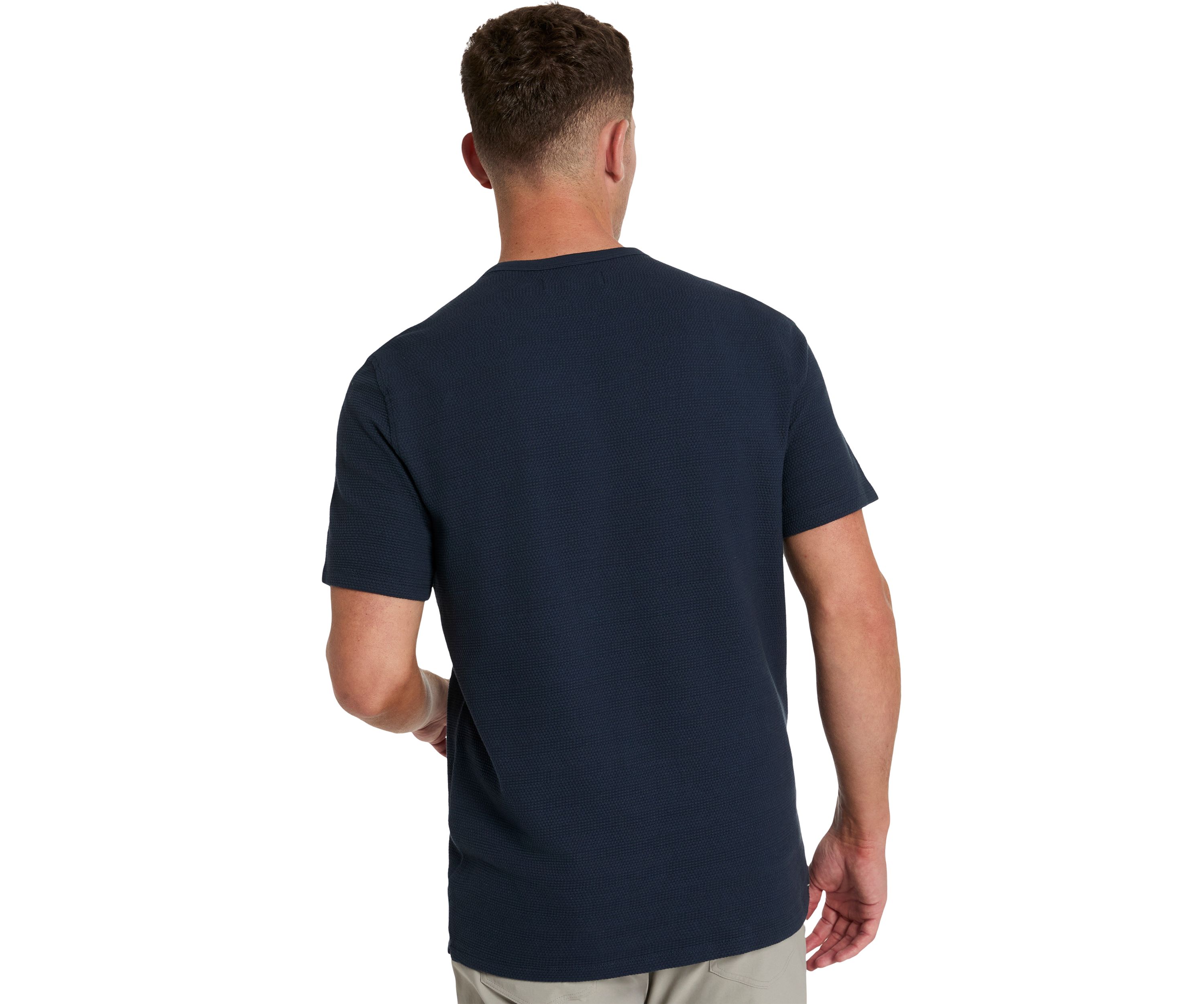 Sport Navy Solid Classic Crew Neck T-Shirt 