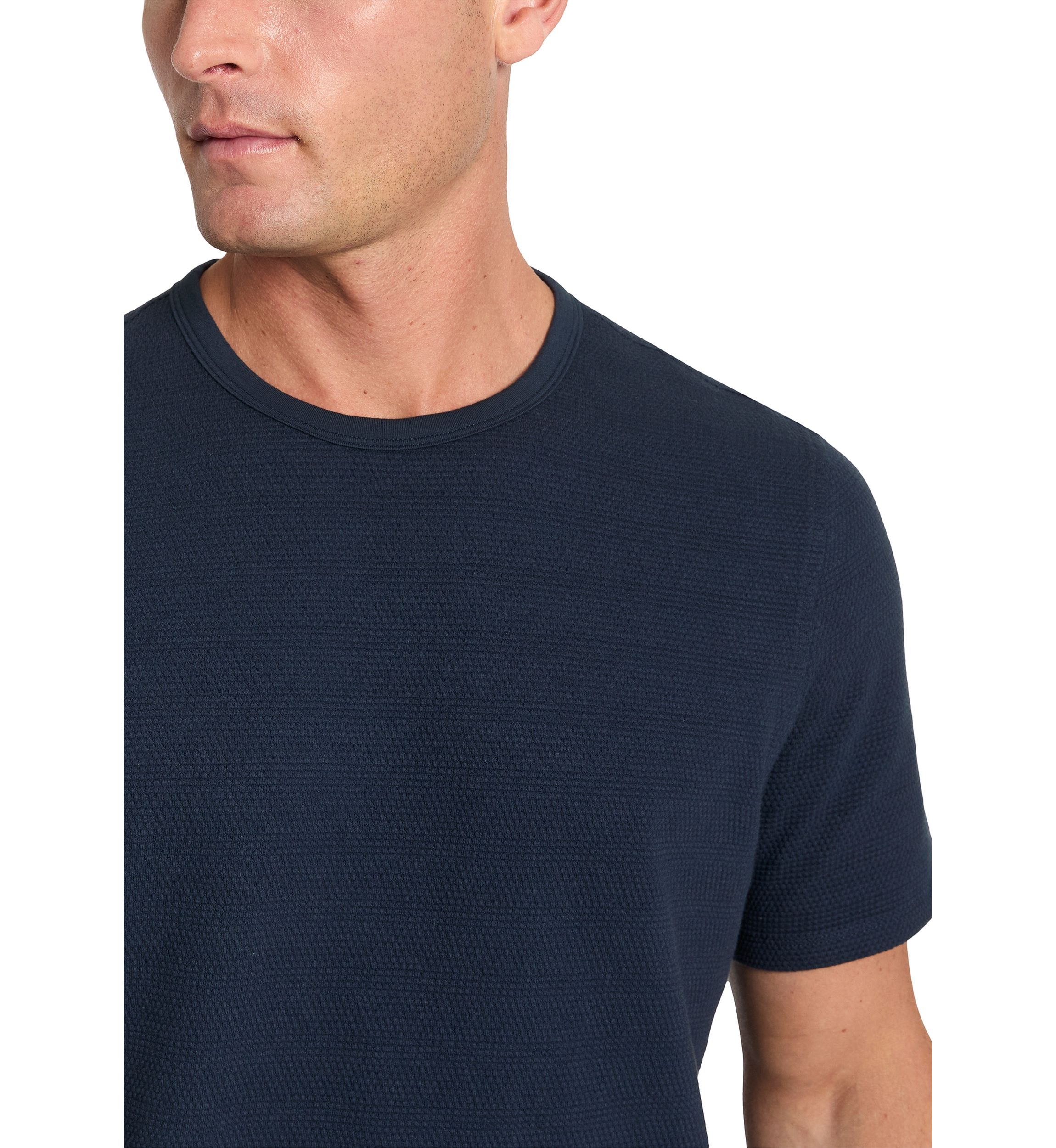 Sport Navy Solid Classic Crew Neck T-Shirt 