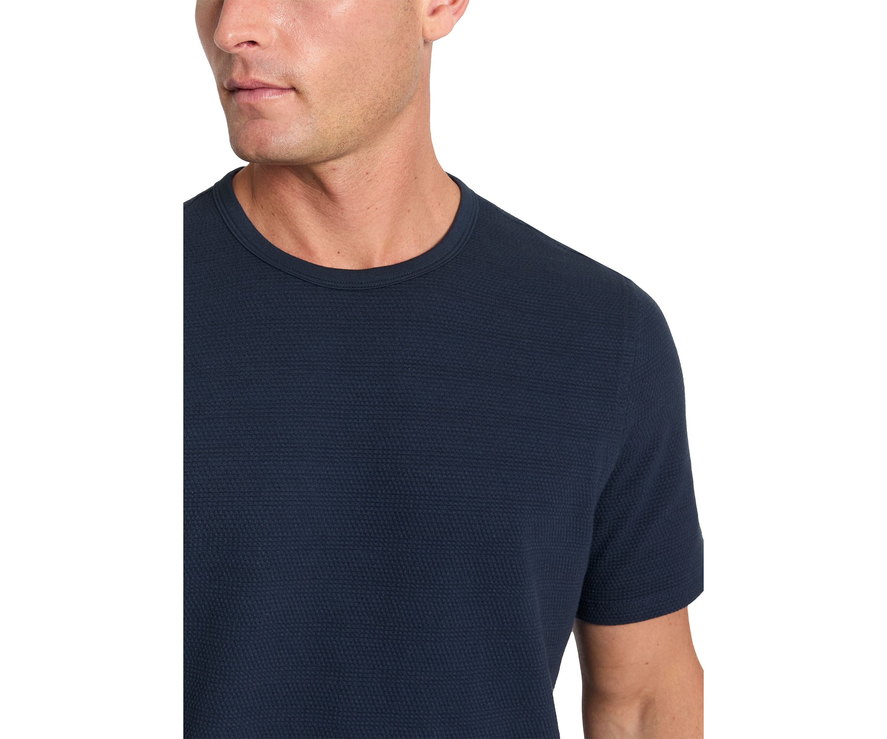 Sport Navy Solid Classic Crew Neck T-Shirt 
