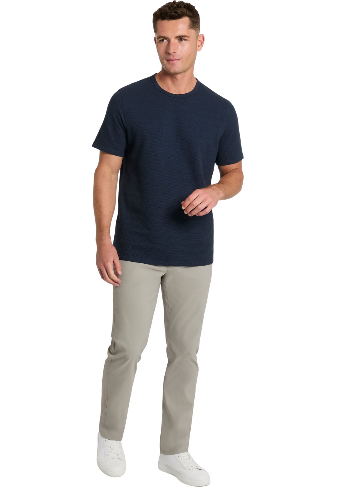 Sport Navy Solid Classic Crew Neck T-Shirt 