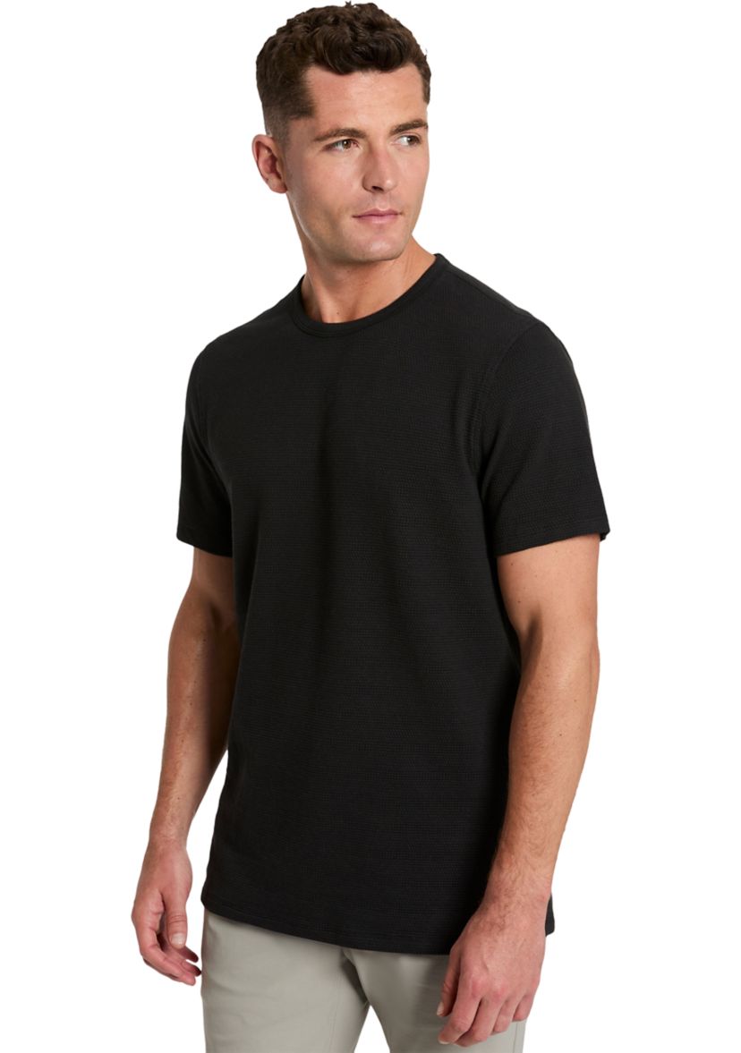 Sport Black Solid Classic Crew Neck T-Shirt 