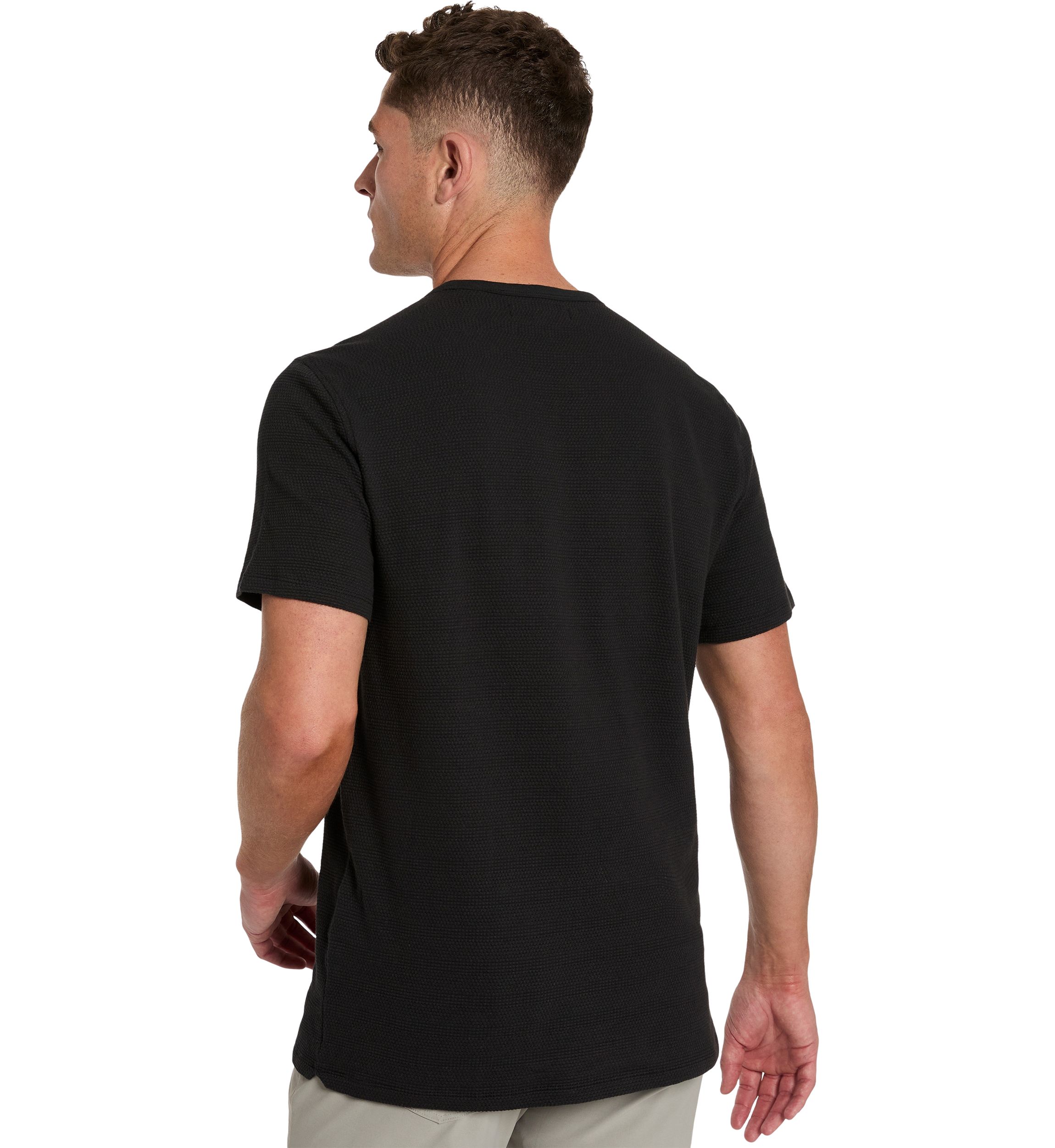Sport Black Solid Classic Crew Neck T-Shirt 