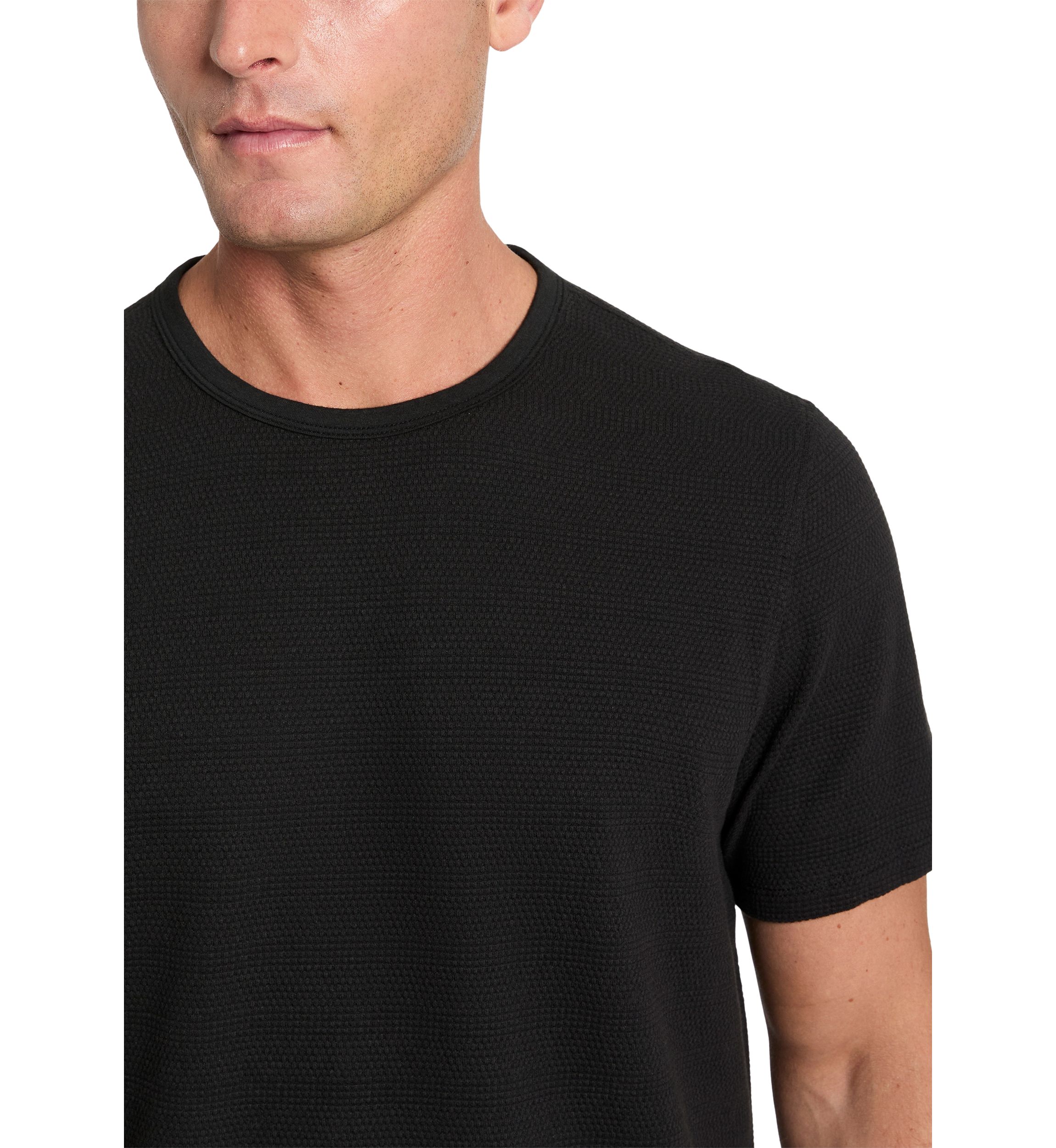 Sport Black Solid Classic Crew Neck T-Shirt 