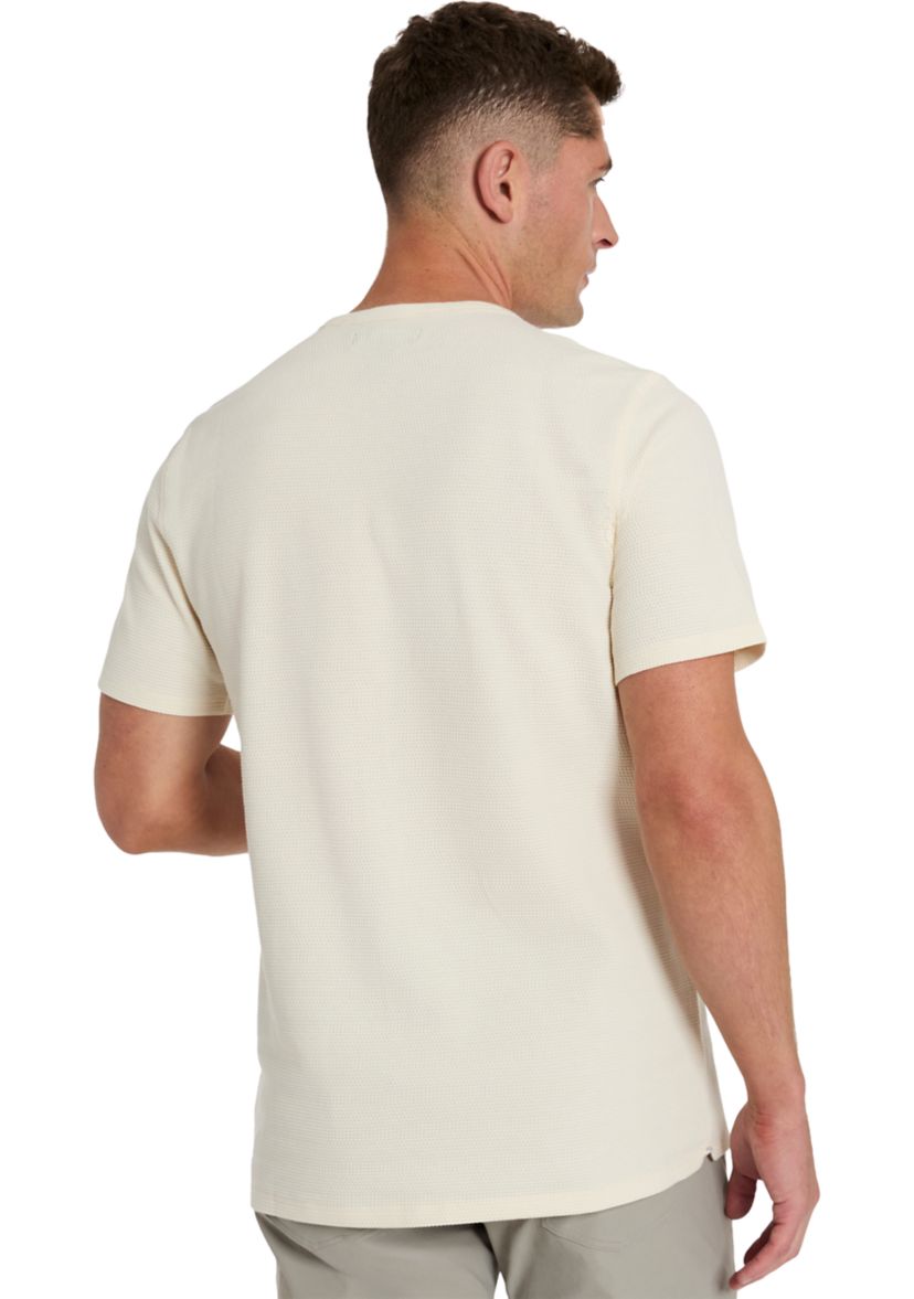 Sport Cream Solid Crew Neck T-Shirt 
