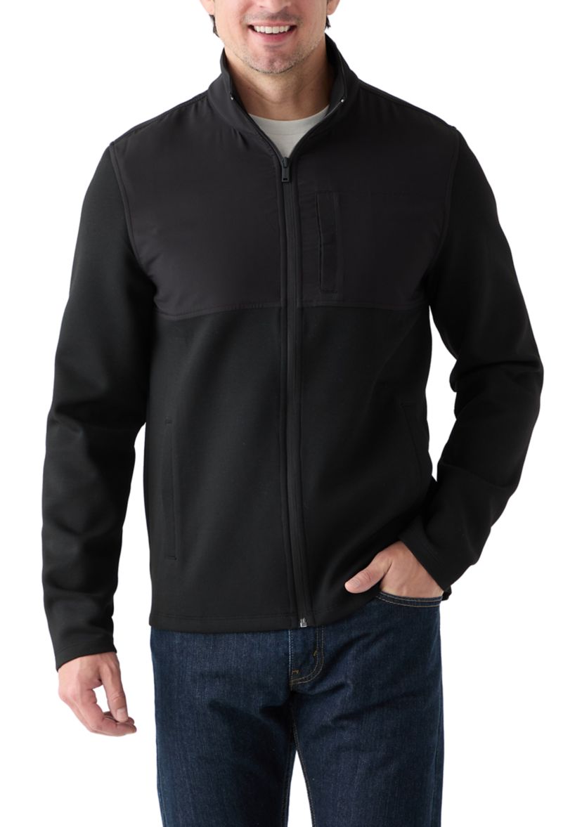 Mens Full-Zip Mock-Neck Sweater