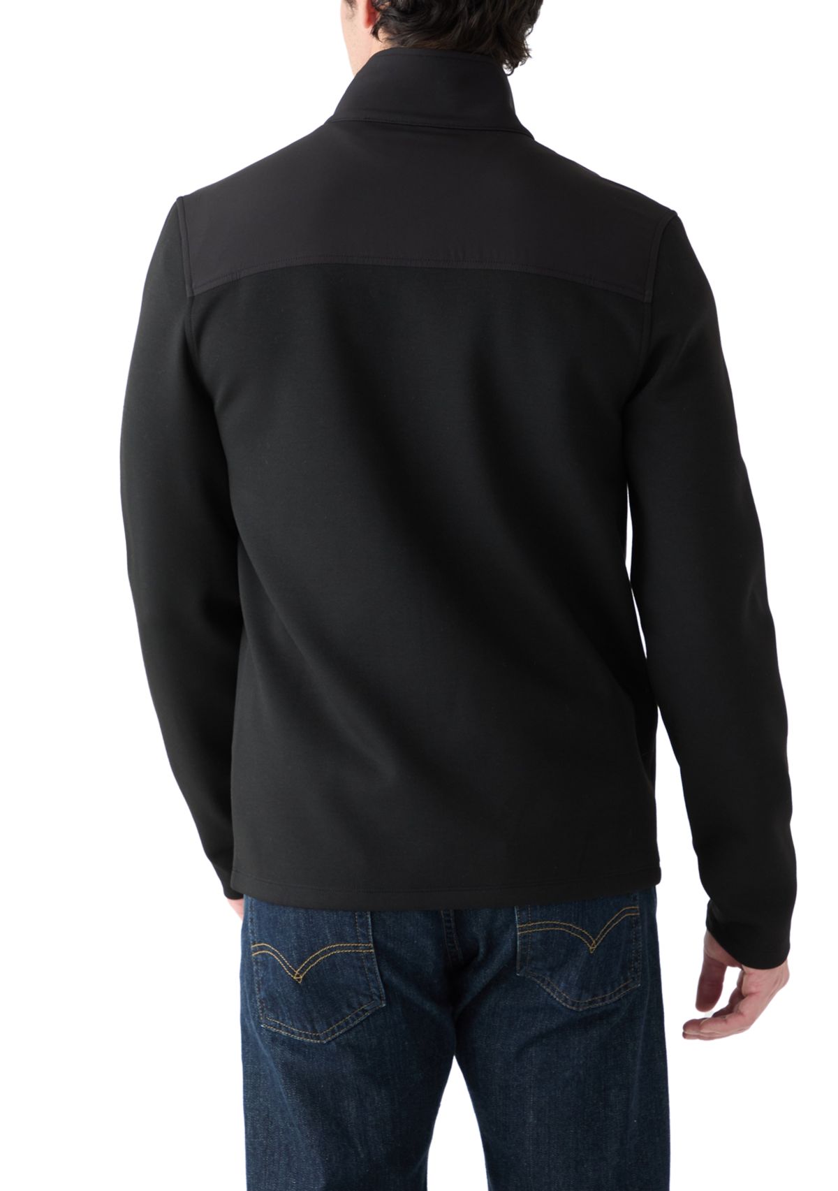 Mens Full-Zip Mock-Neck Sweater