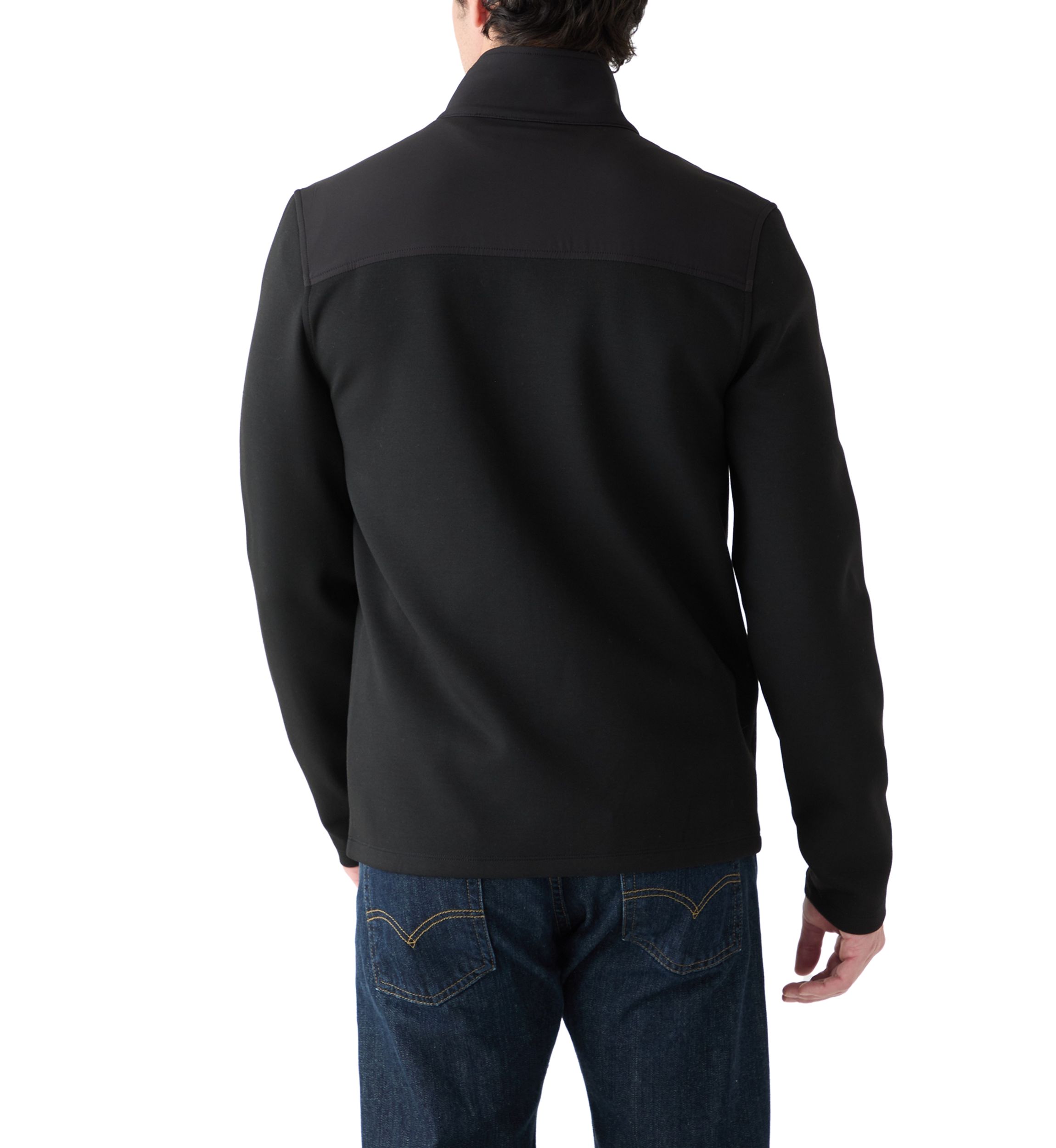 Mens Full-Zip Mock-Neck Sweater