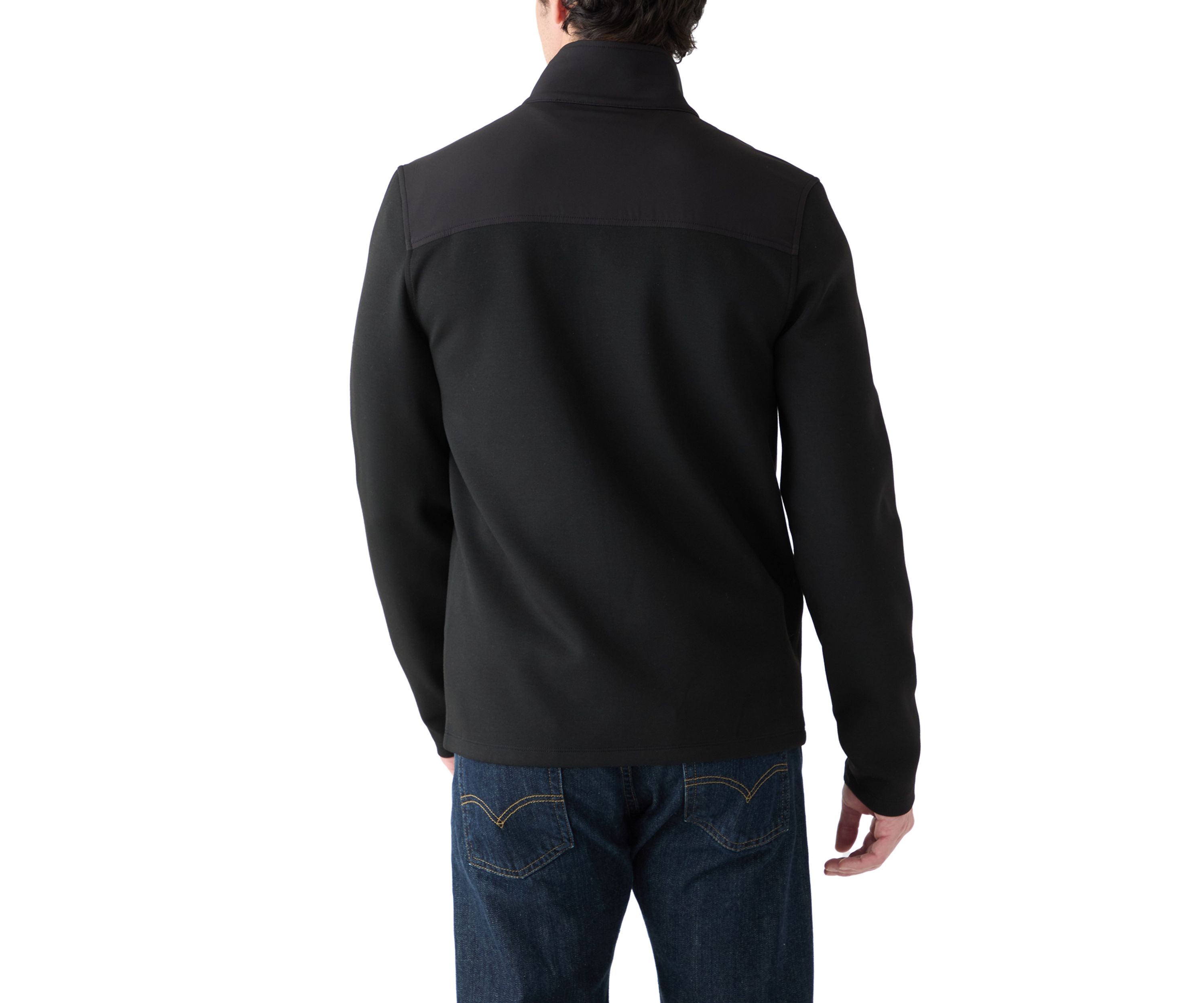 Mens Full-Zip Mock-Neck Sweater