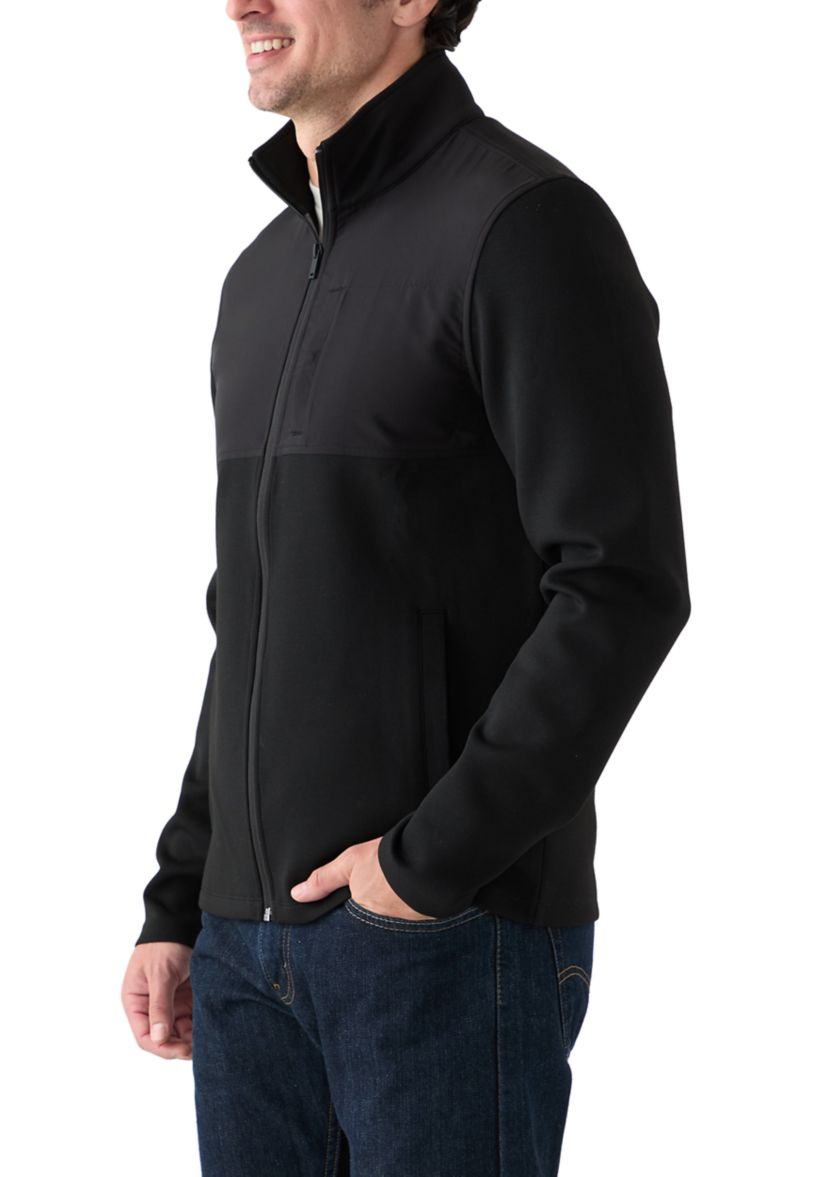 Mens Full-Zip Mock-Neck Sweater