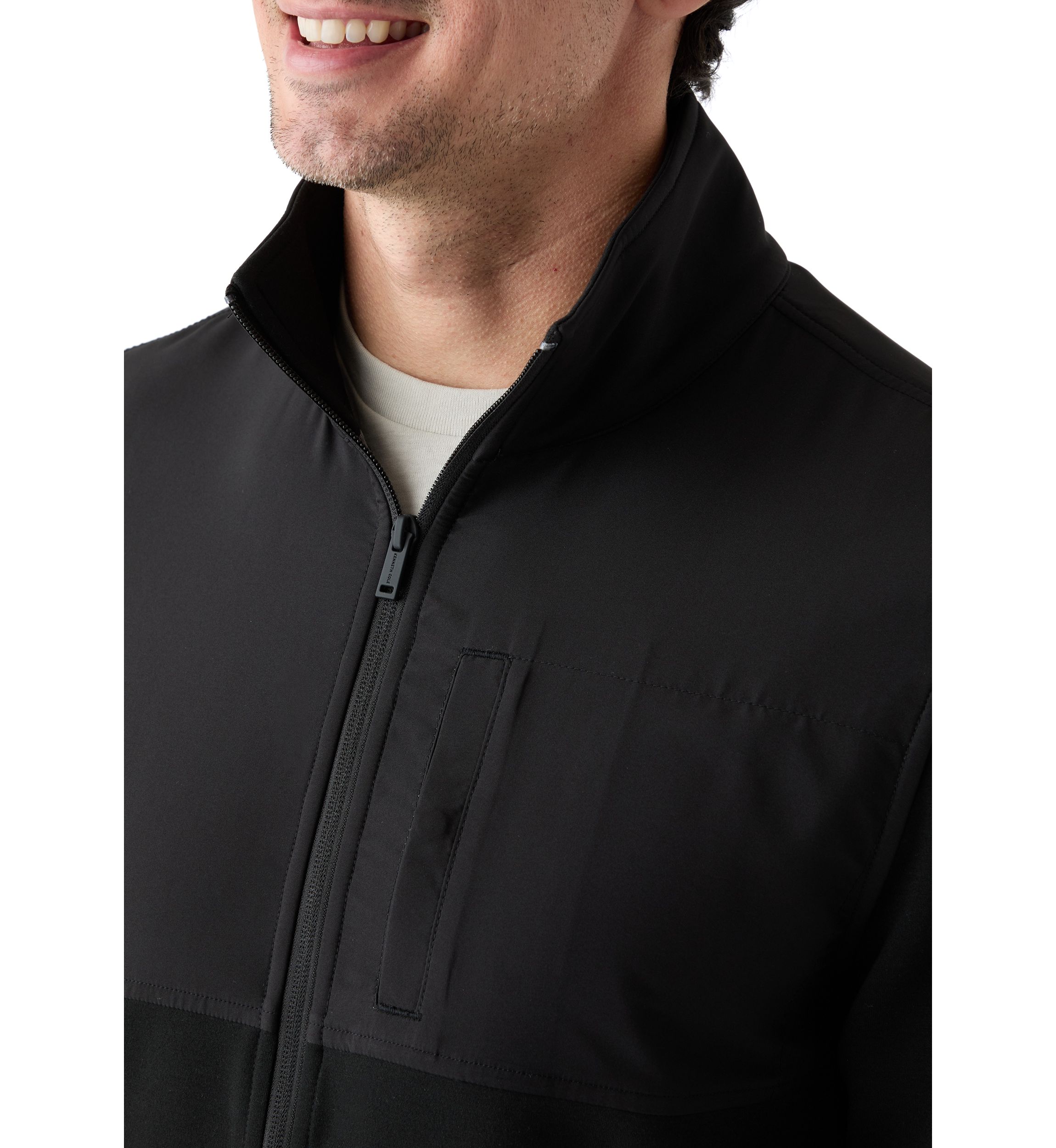 Mens Full-Zip Mock-Neck Sweater