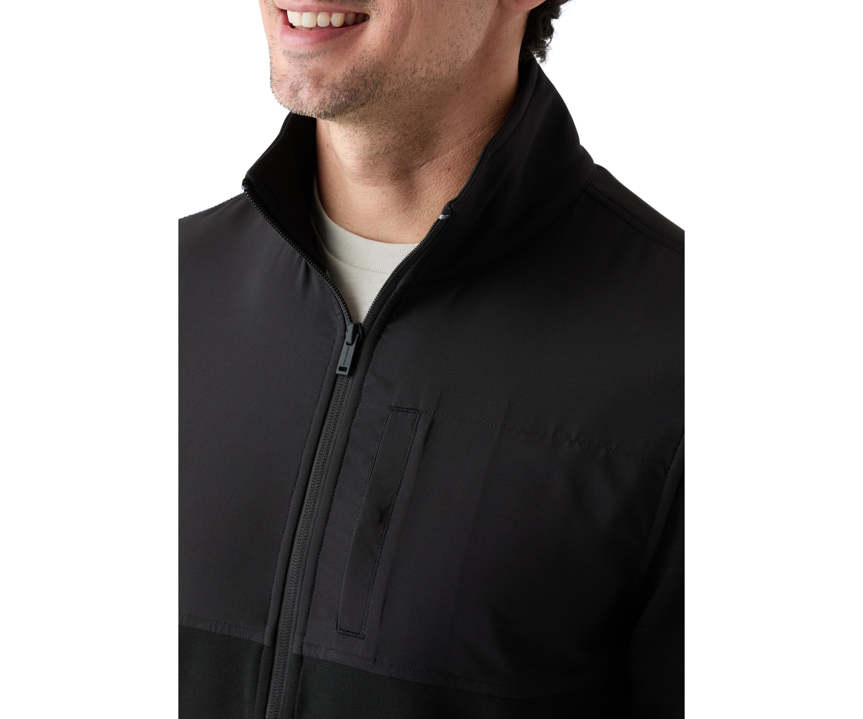 Mens Full-Zip Mock-Neck Sweater