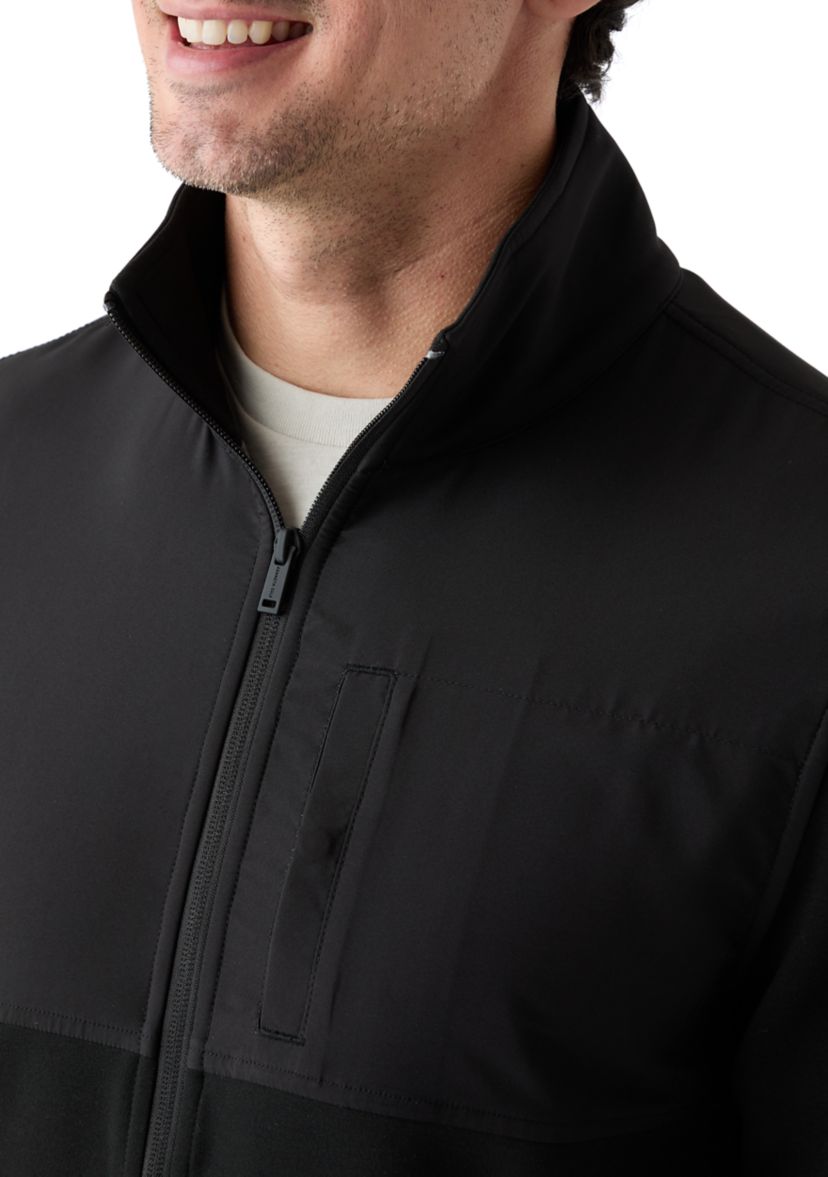 Mens Full-Zip Mock-Neck Sweater