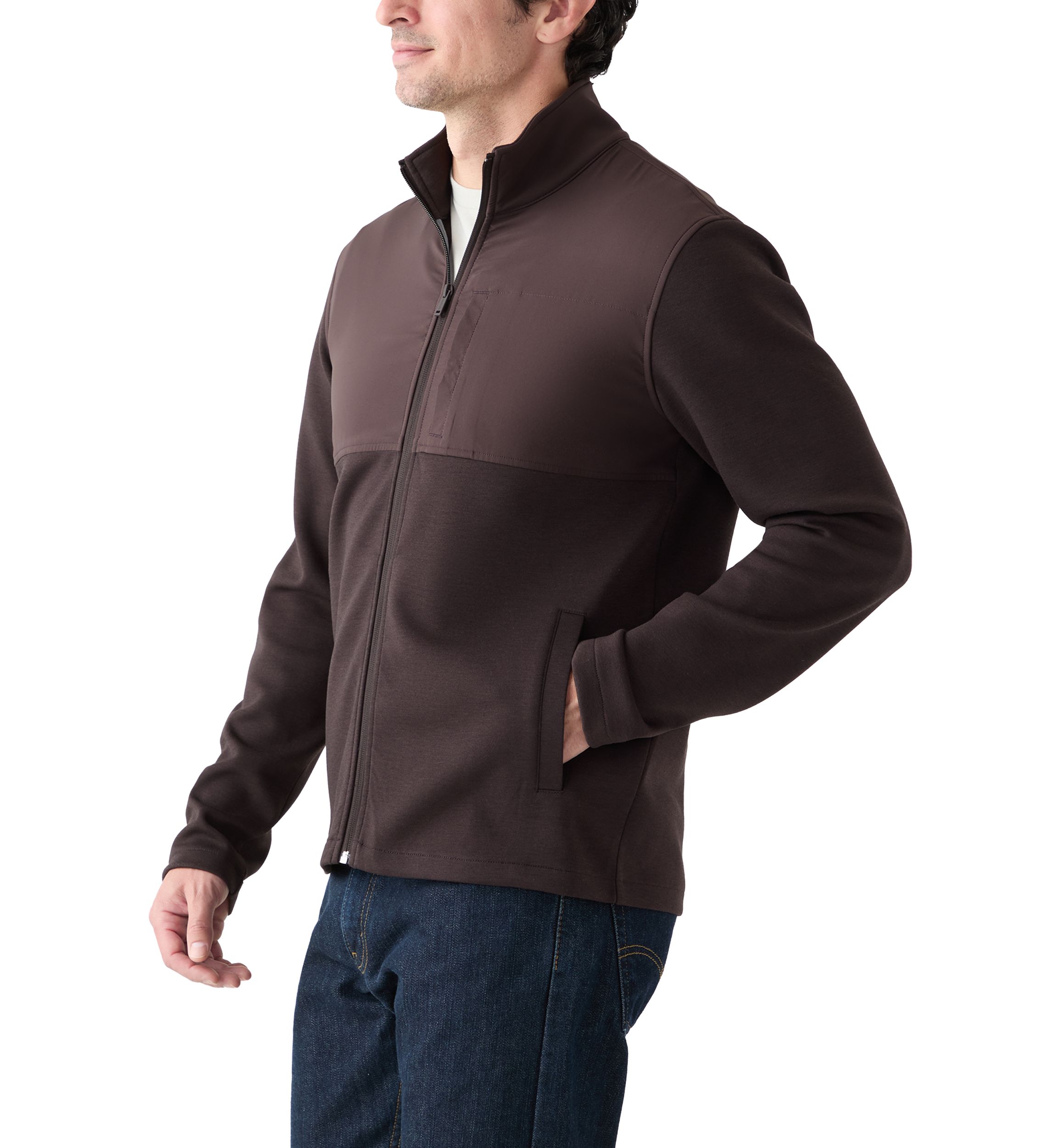  Mock Neck Full Zip Jacket