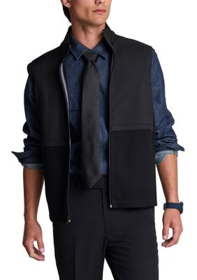 Kenneth Cole Men's Black Solid Classic Vest, 2XL