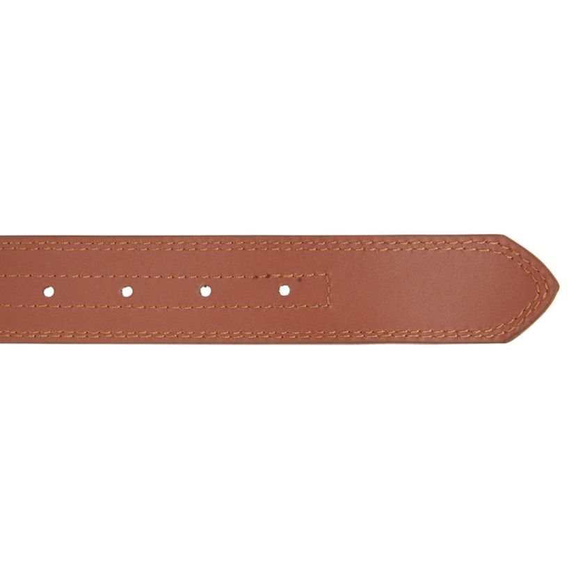 Signature Logo Ribbon with Leather Trim Belt