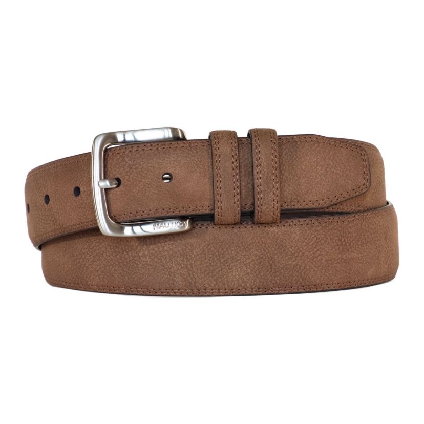 Casual Padded Leather Belt with Signature Ornament