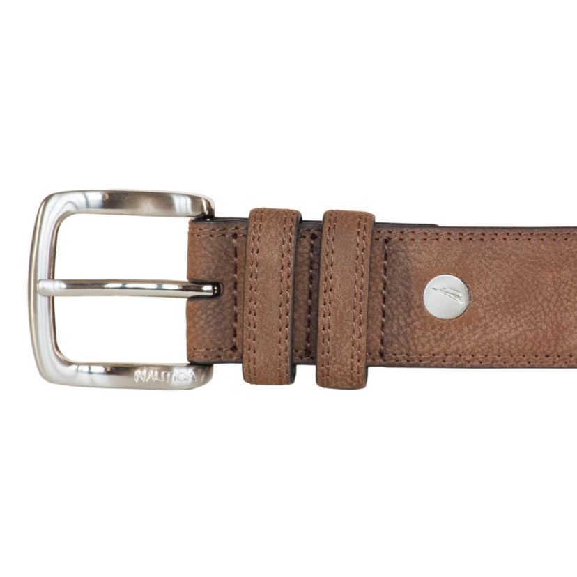Casual Padded Leather Belt with Signature Ornament