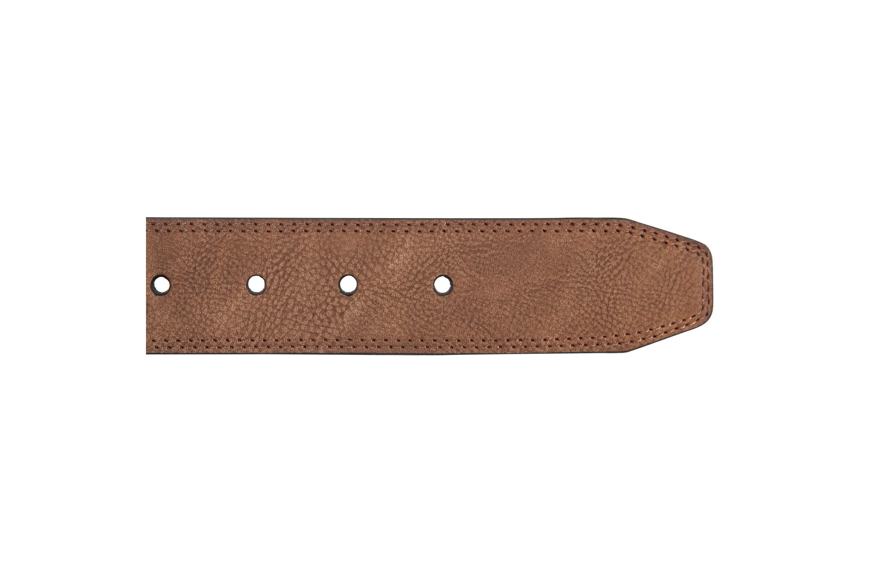 Casual Padded Leather Belt with Signature Ornament