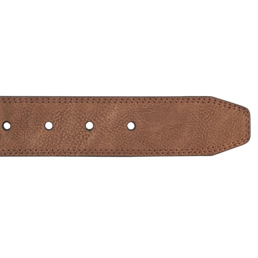 Casual Padded Leather Belt with Signature Ornament