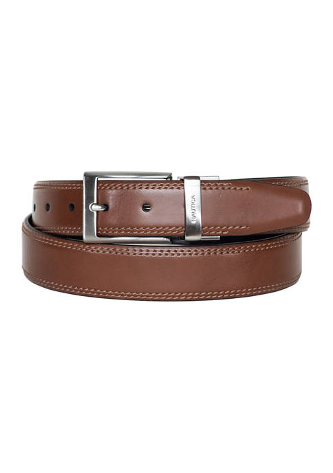 Black Or Brown Mens Nautica Reversible Leather Belt 