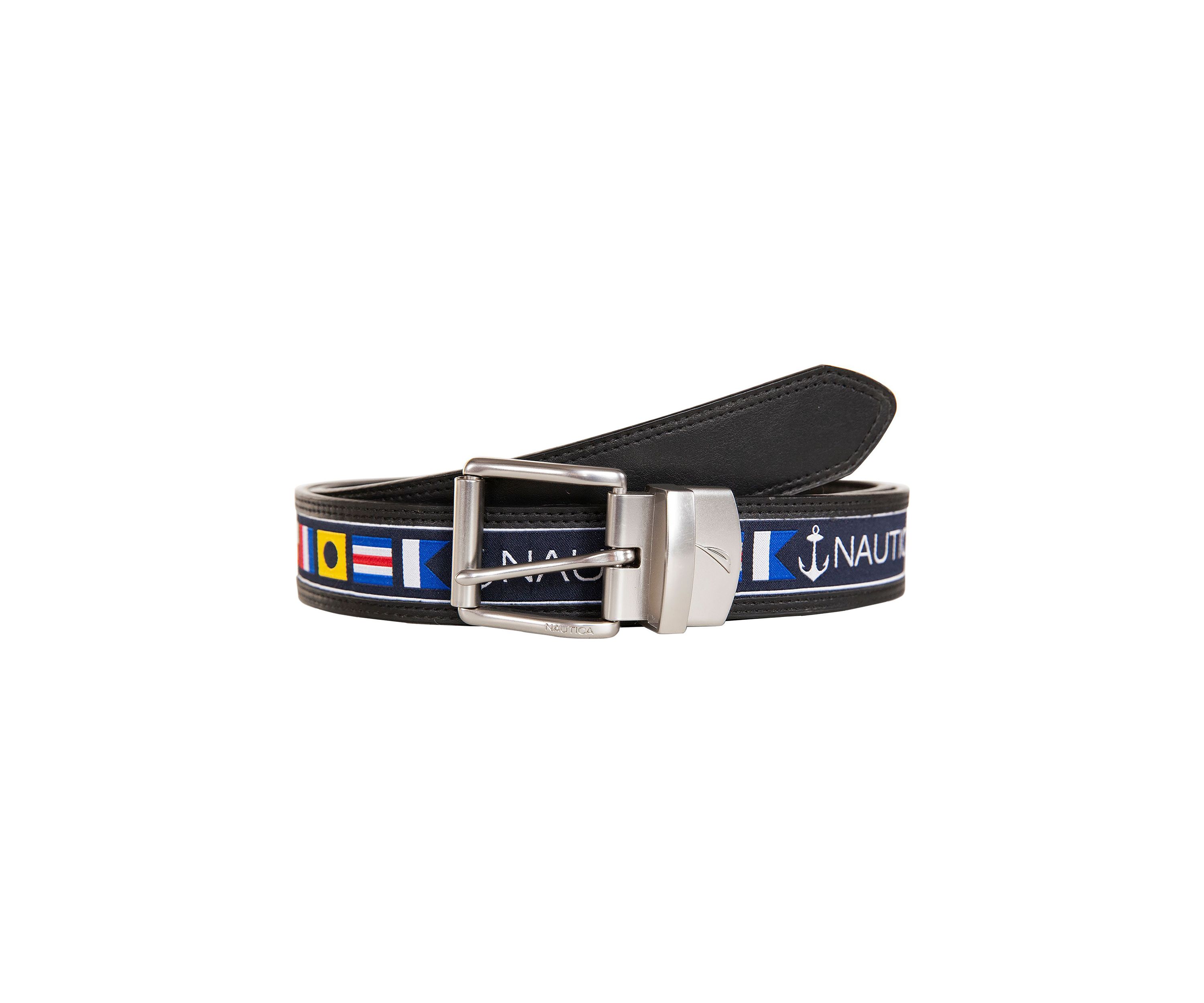 Reversible Belt w/ Flag Pattern