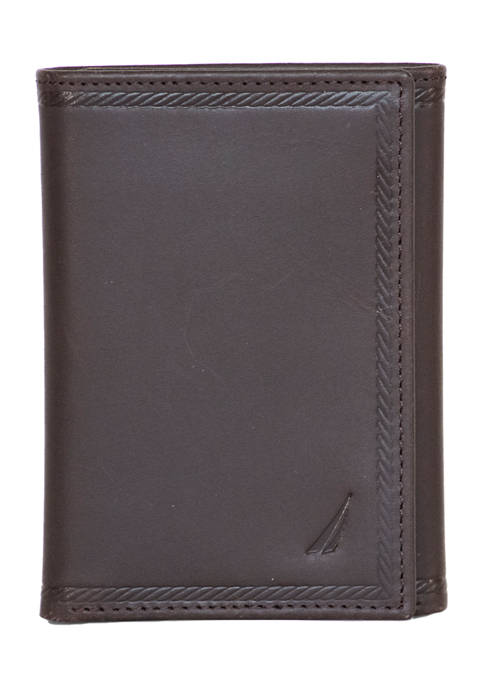 Nautica J-Class Embossed Trifold Wallet