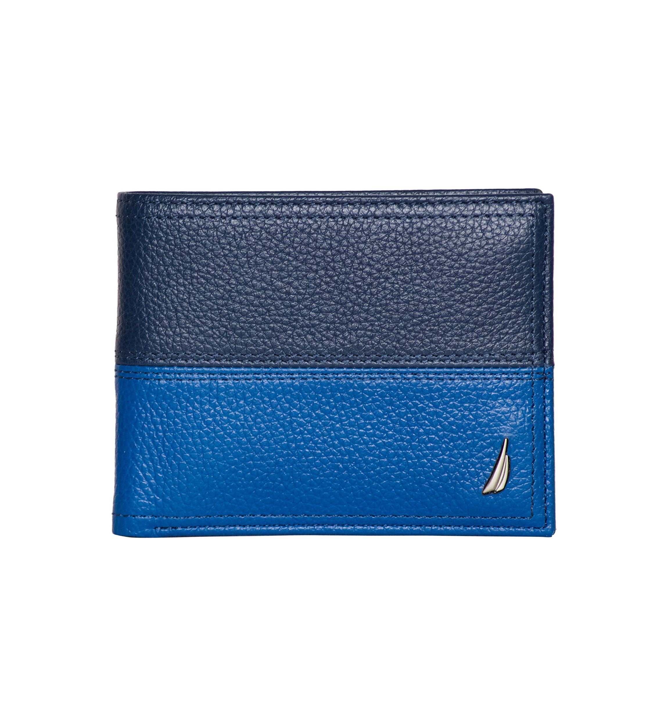 Pebble Two-Tone Leather Bifold Wallet