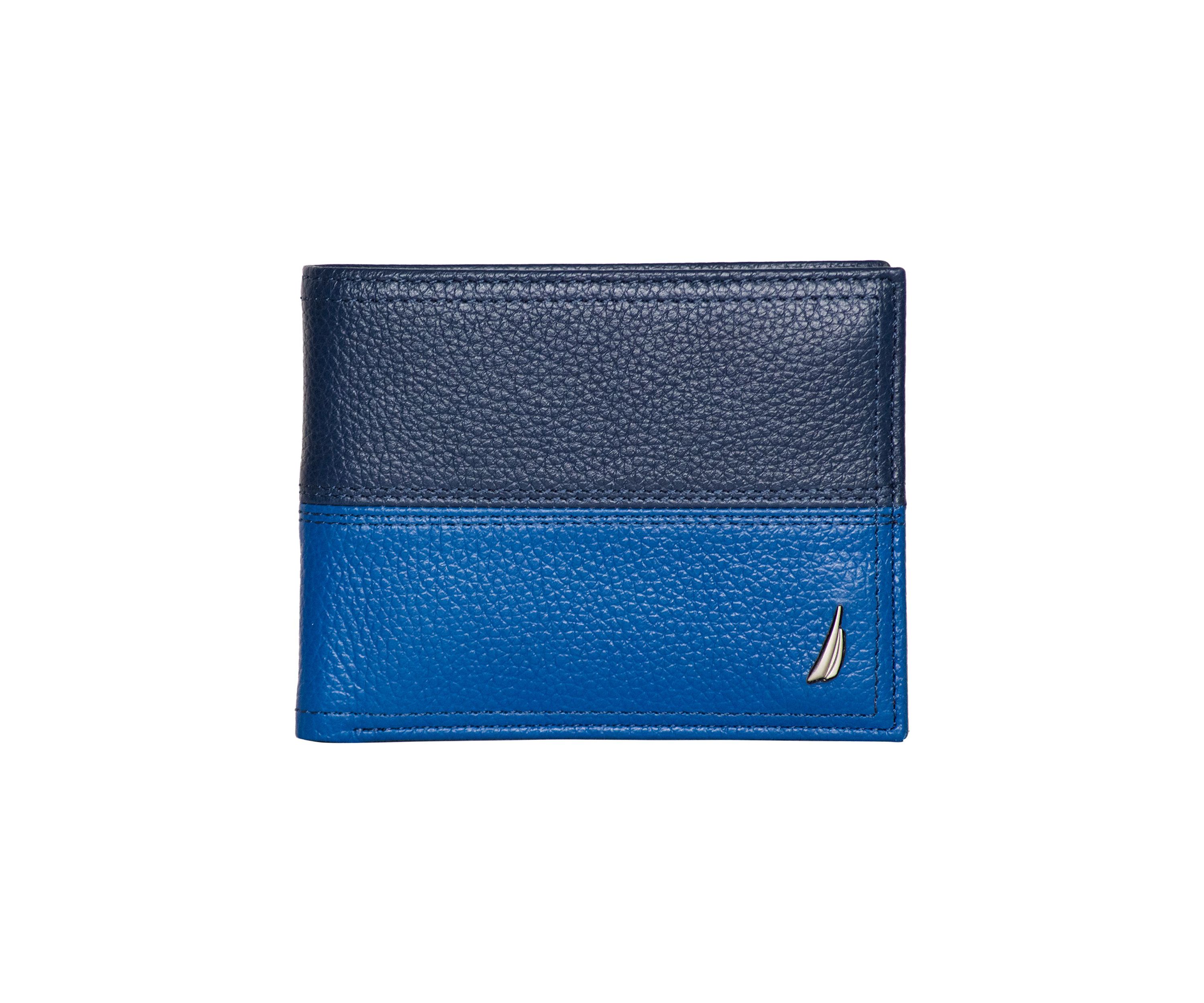Pebble Two-Tone Leather Bifold Wallet