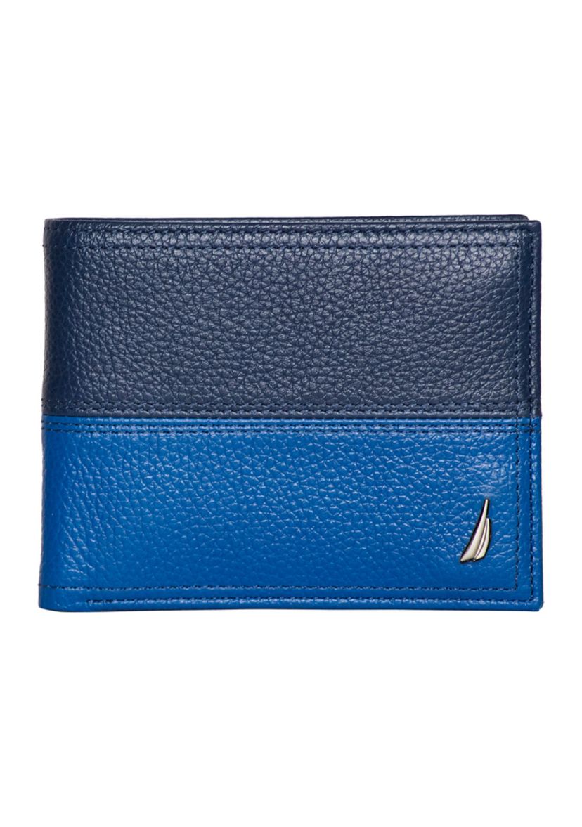 Pebble Two-Tone Leather Bifold Wallet